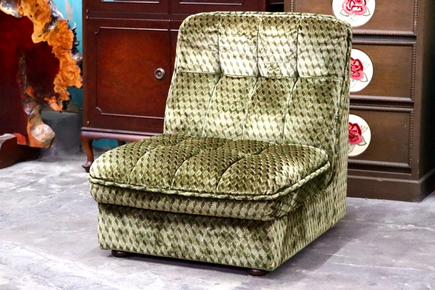 GMJK210C○karimoku / カリモク 1人掛けソファ シングルソファ 椅子 ラウンジチェア ファブリック オールドカリモク ヴィンテージ 国産家具
