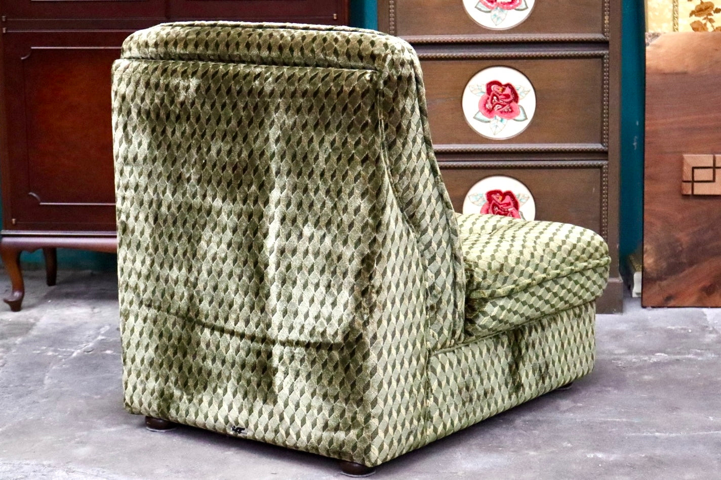 GMJK210C○karimoku / カリモク 1人掛けソファ シングルソファ 椅子 ラウンジチェア ファブリック オールドカリモク ヴィンテージ 国産家具