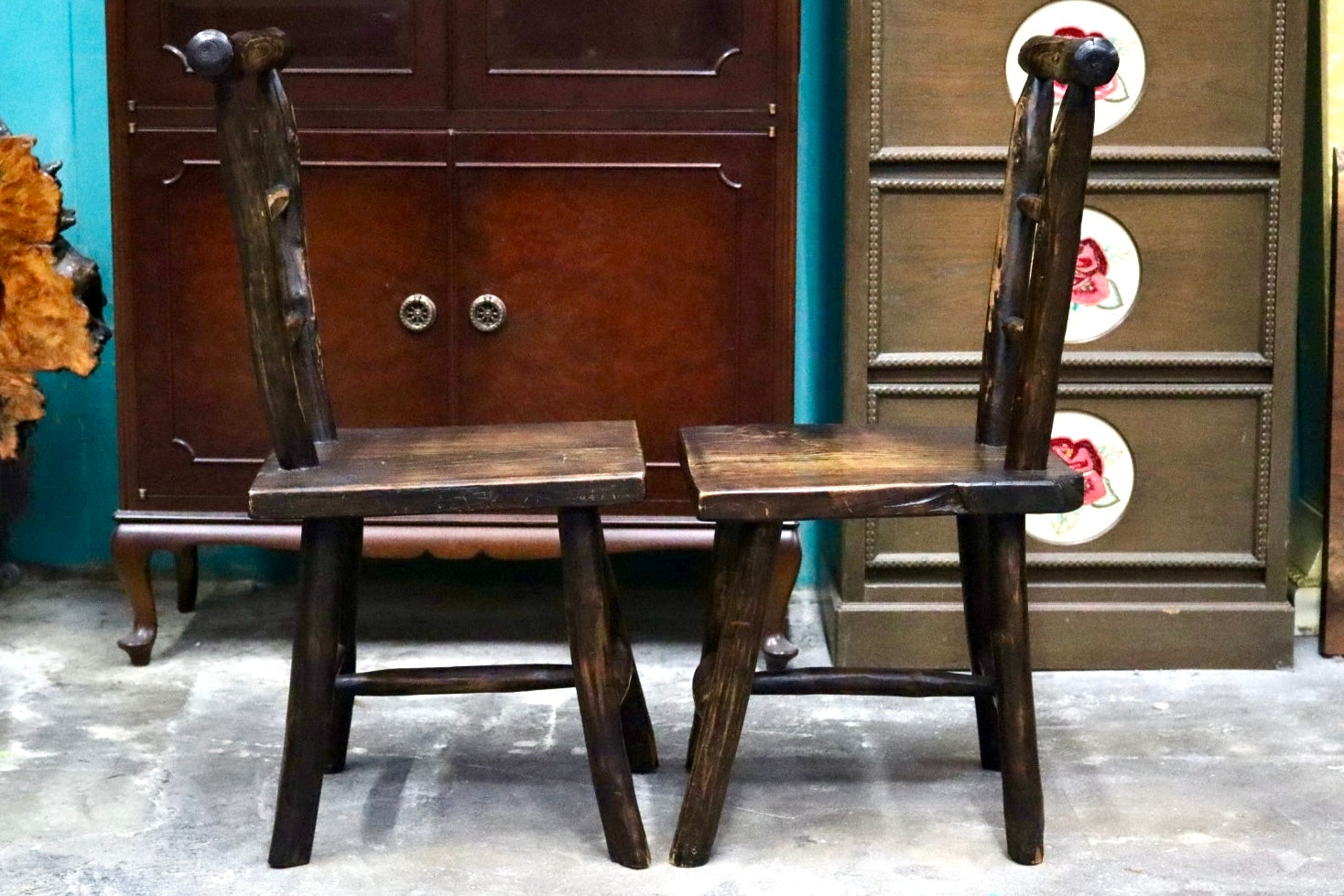 GMJK206E○COLONY HOUSE / コロニーハウス ダイニングチェア 食卓椅子 アームレスチェア カントリー アンティーク 木製家具 2脚セット