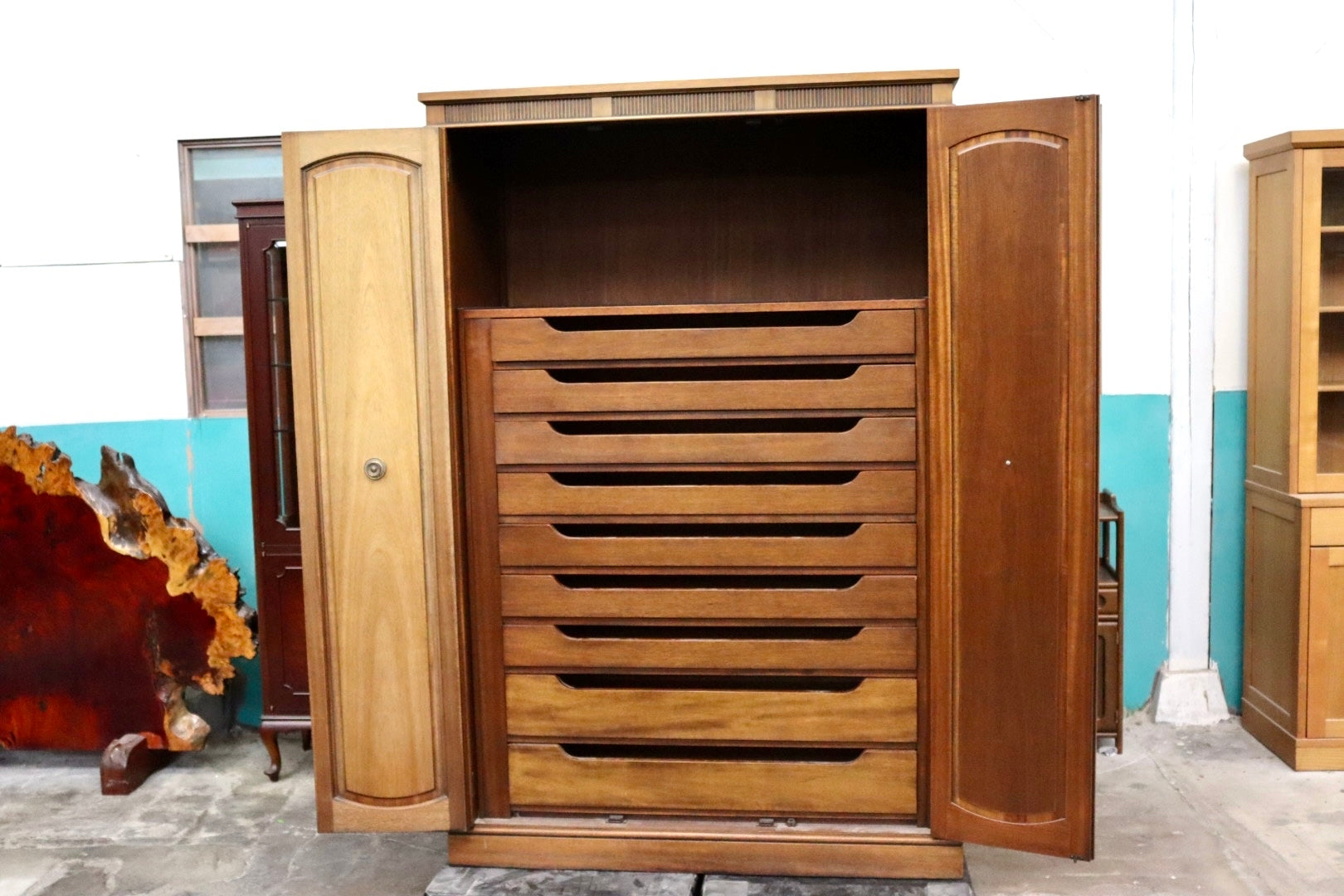 GMJH255B○DREXEL HERITAGE / ドレクセルヘリテイジ TRIUNE トライユン ワードローブ チェスト クローゼット 洋服箪笥 マホガニー 約100万