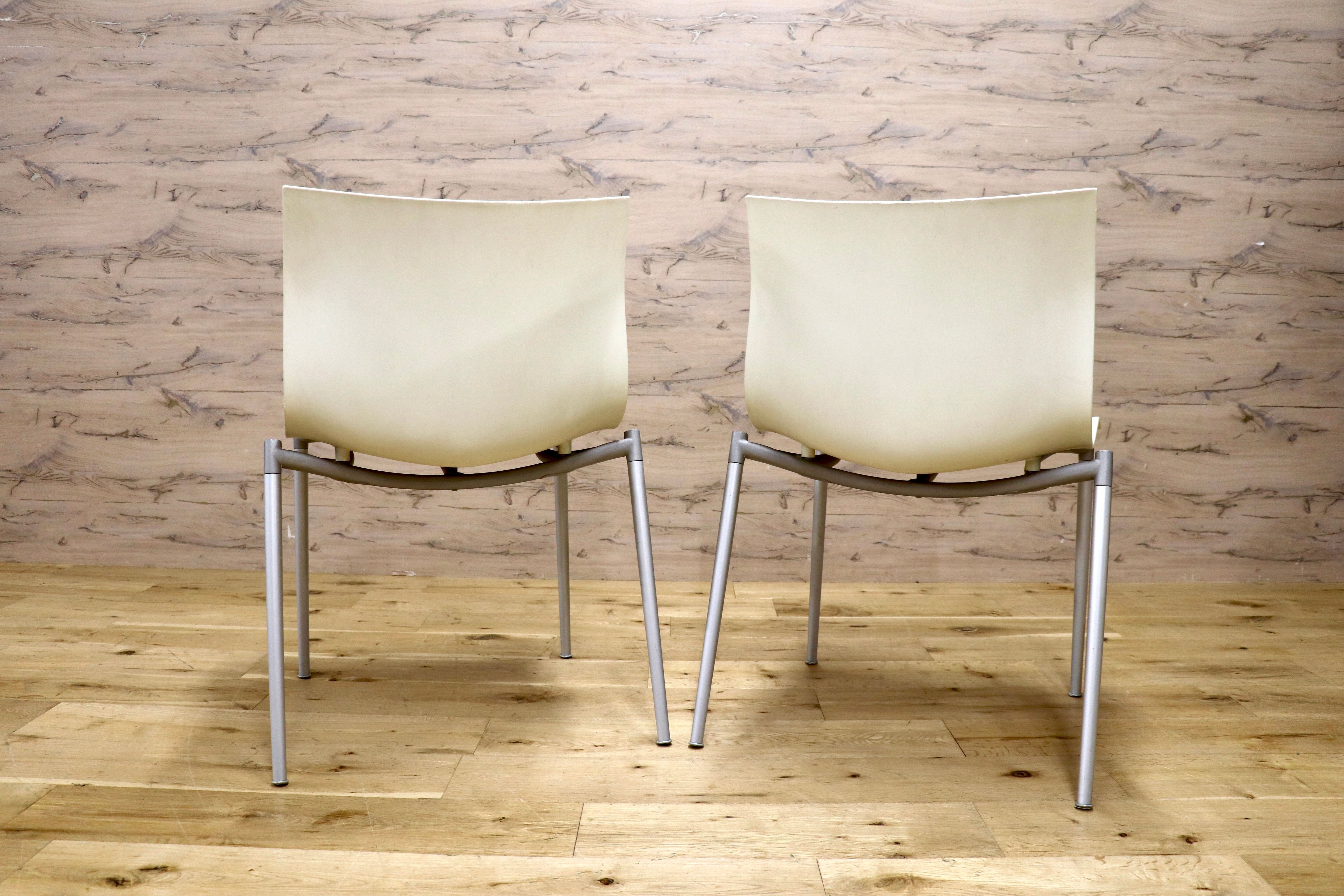 GMJK321A◯Driade / ドリアデ Cameleon Chair カメレオンチェア ダイニングチェア 椅子 スタッキング モダン ホワイト 2脚セット