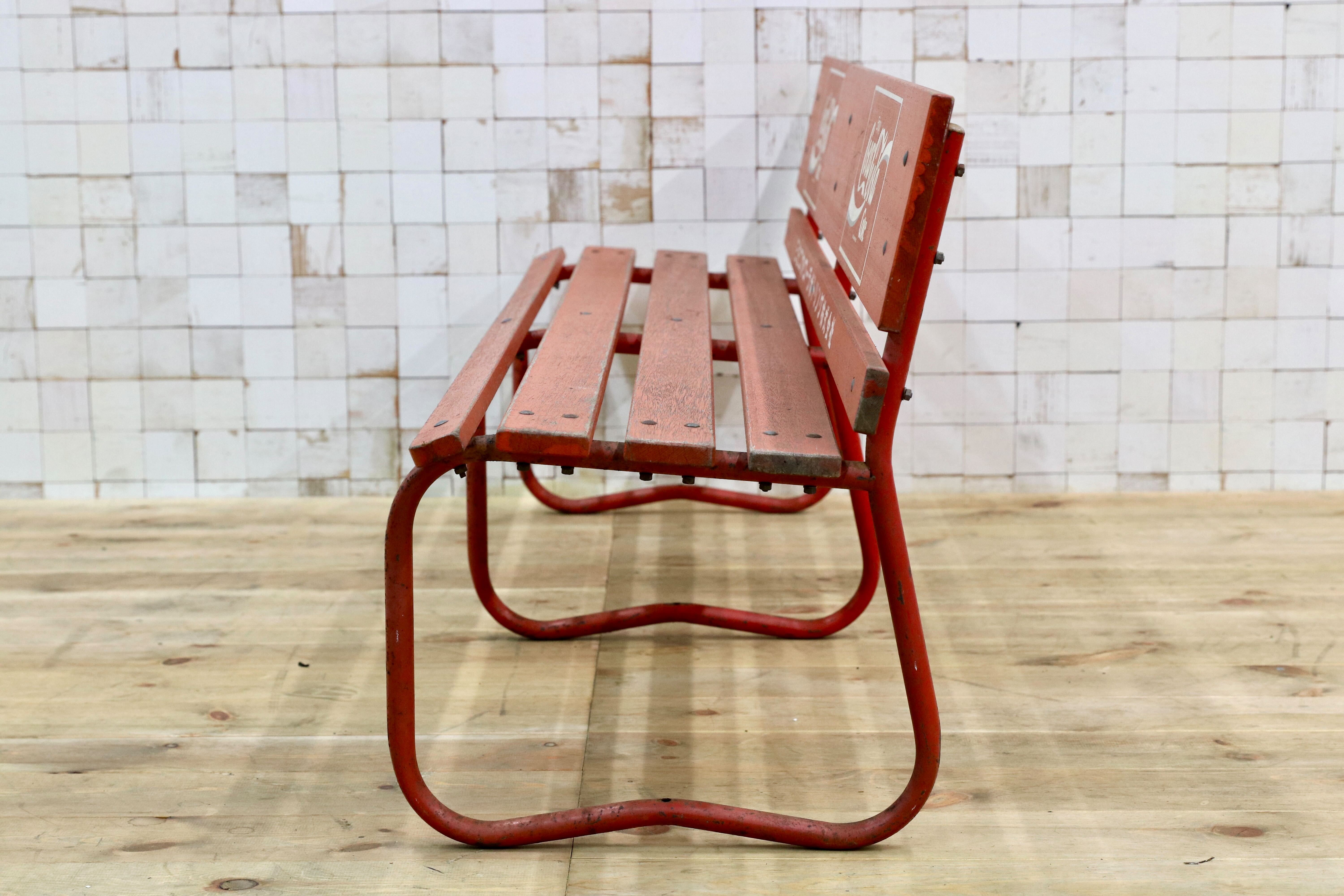 GMIS202◯コカコーラ ベンチ 長椅子 昭和レトロ ビンテージ 当時物