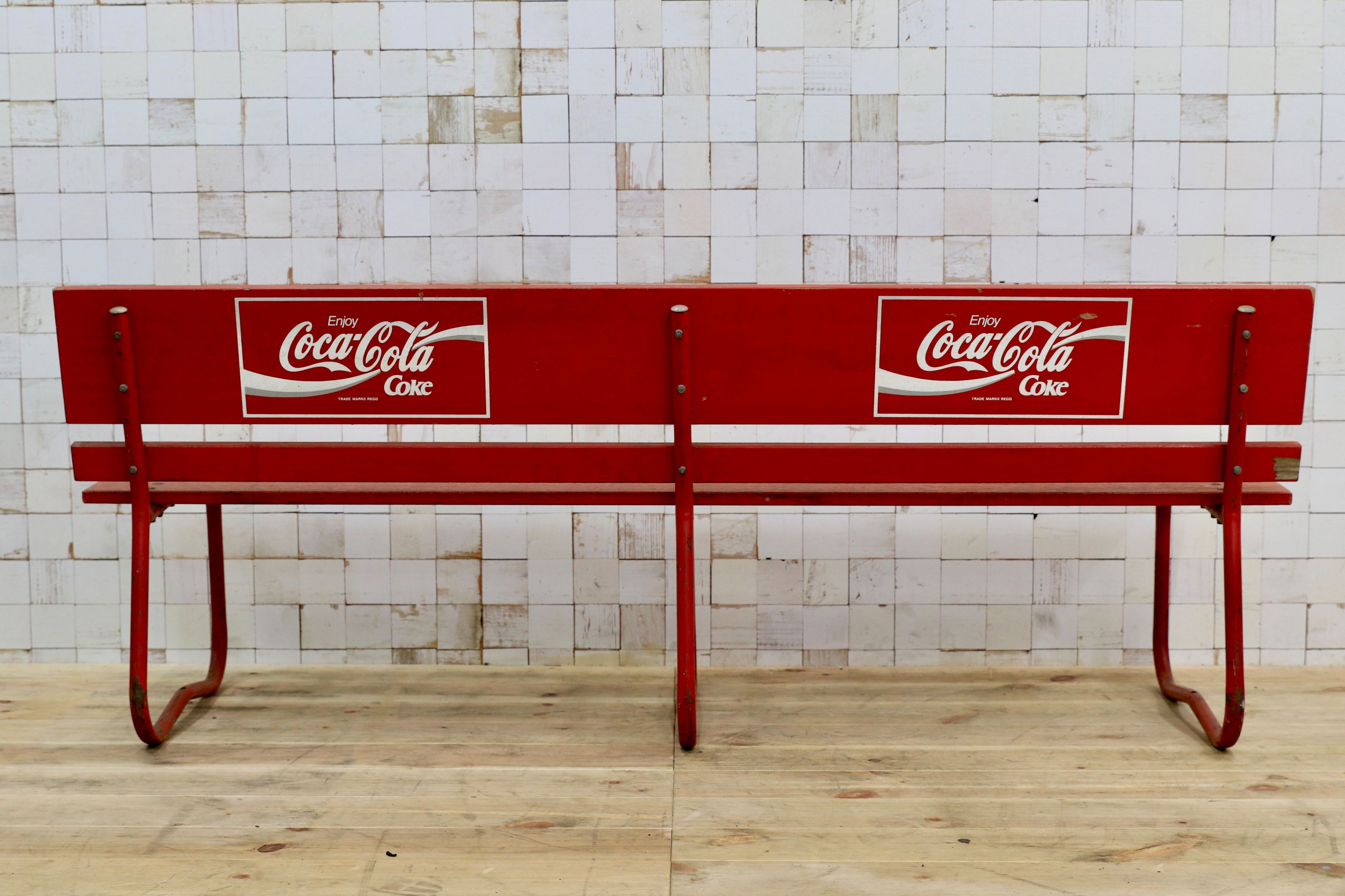 GMIS202◯コカコーラ ベンチ 長椅子 昭和レトロ ビンテージ 当時物