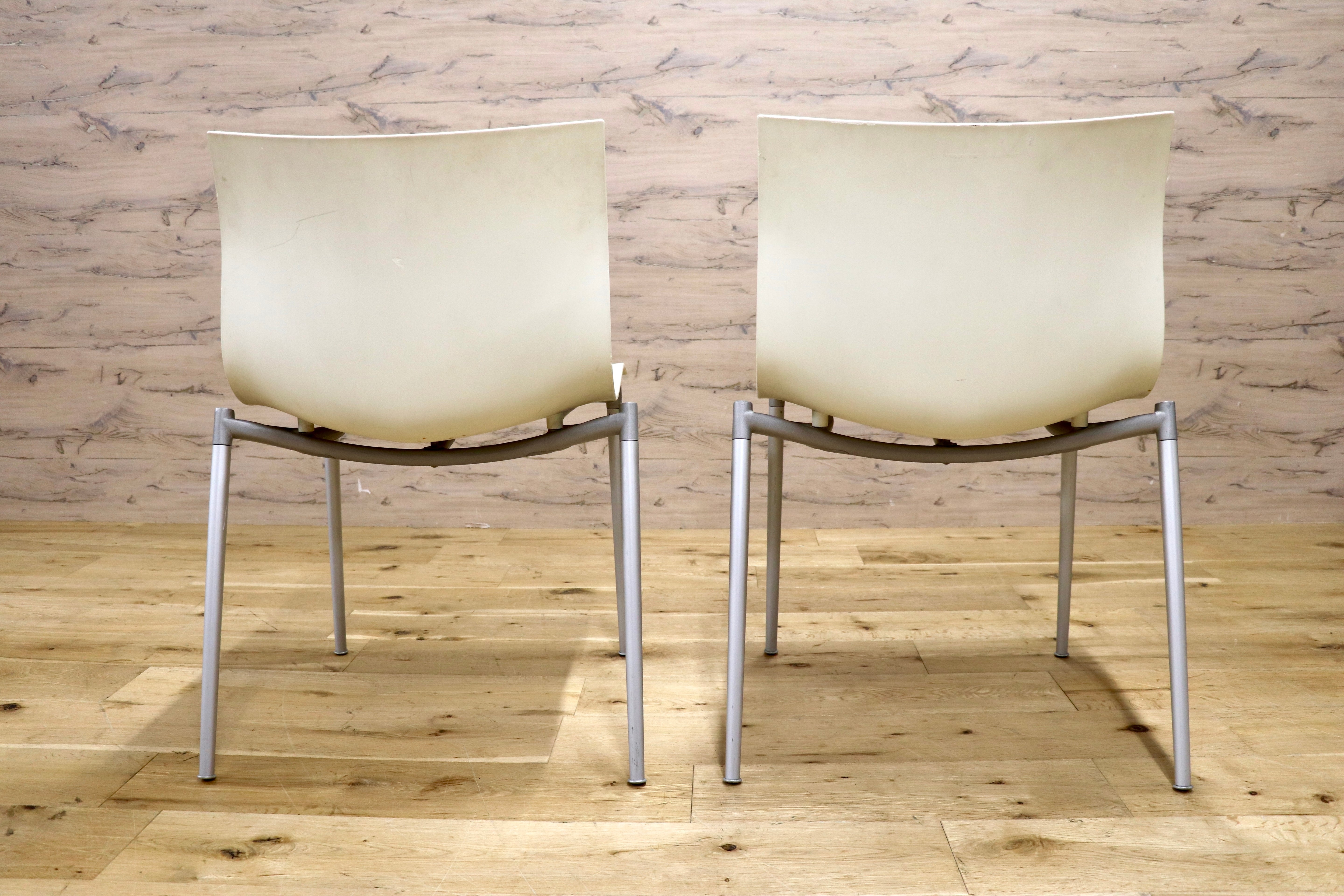 GMJK321B◯Driade / ドリアデ Cameleon Chair カメレオンチェア ダイニングチェア 椅子 スタッキング モダン ホワイト 2脚セット