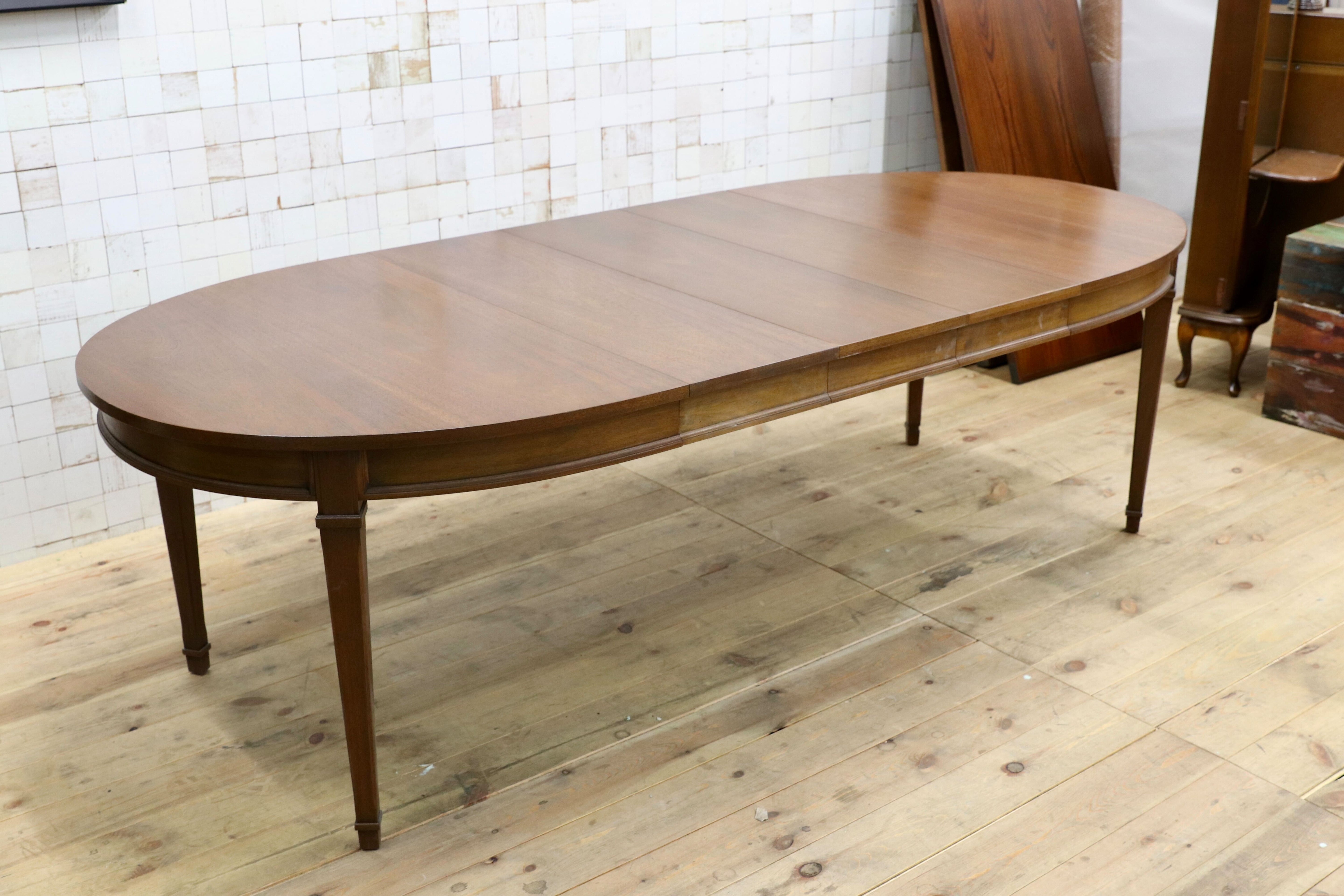 GMIK763○DREXEL HERITAGE / ドレクセルヘリテイジ トライユン エクステンション ダイニングテーブル 食卓テーブル 最高級 リペア済み 稀少