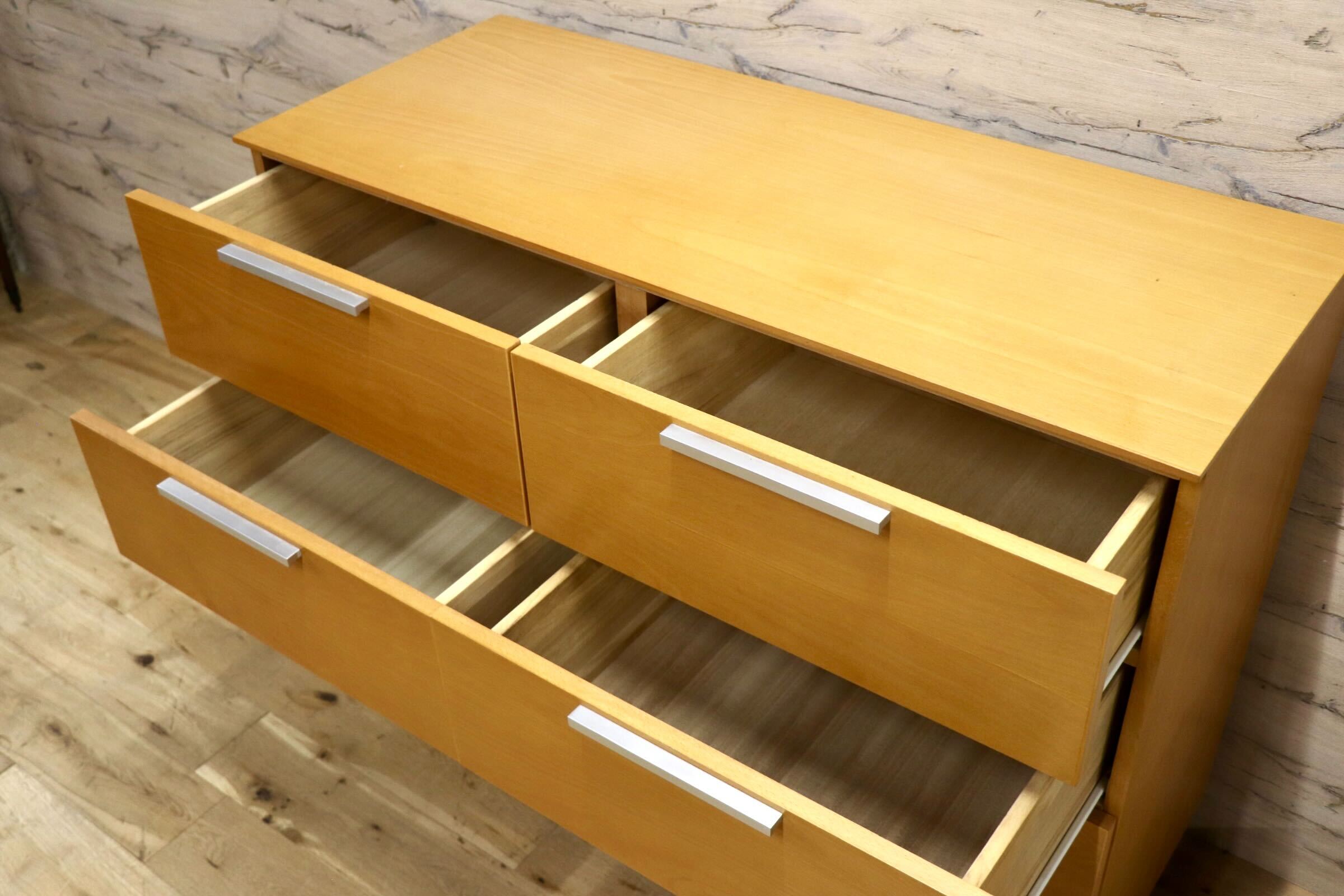 GMJH257B○ACTUS / アクタス ワイドチェスト チェスト 引き出し リビング収納 収納家具 キャスター付き ナチュラル 北欧モダン