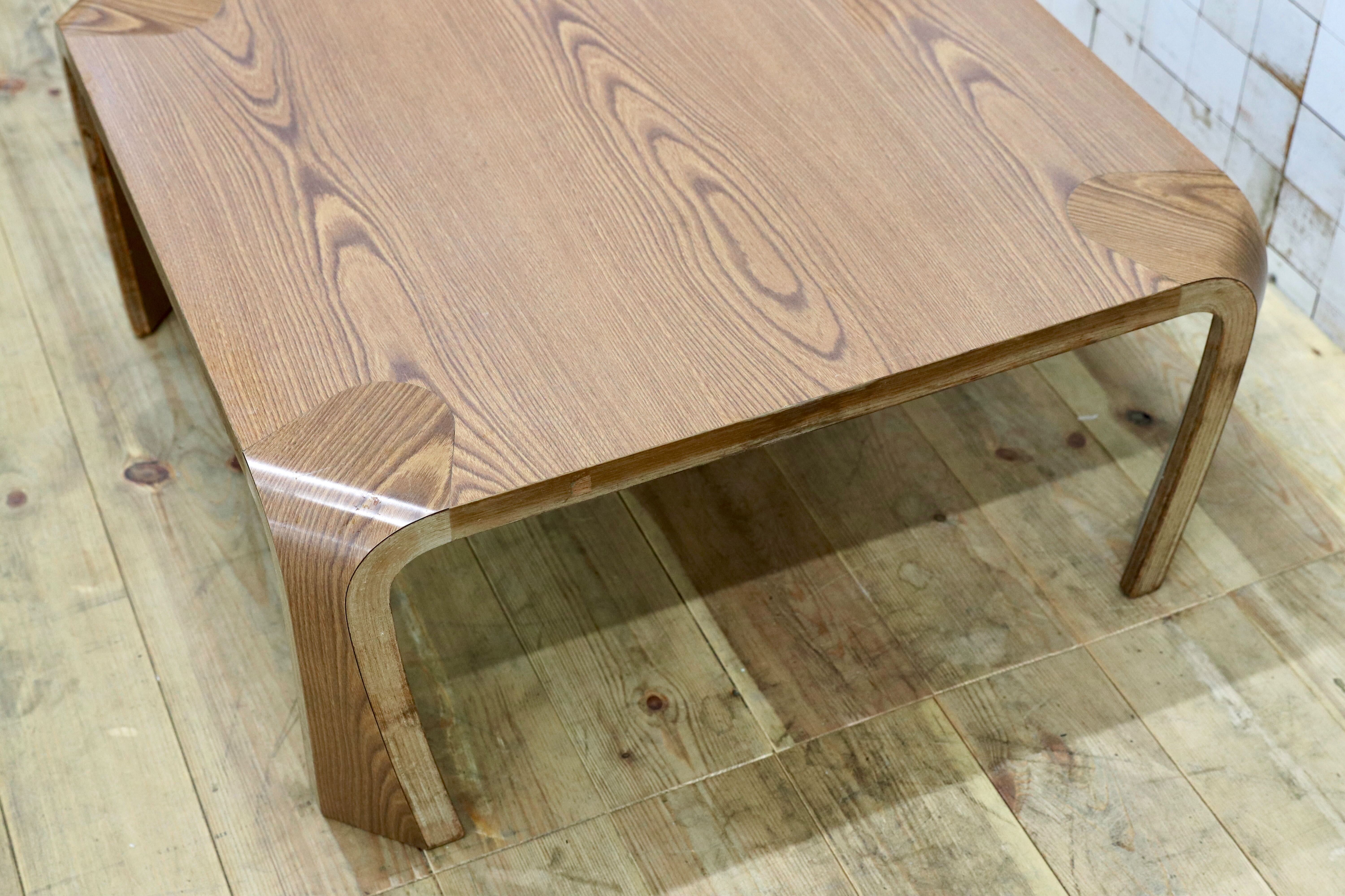 GMIK814○天童木工 / Tendo 乾三郎 プライウッド 座卓 ローテーブル