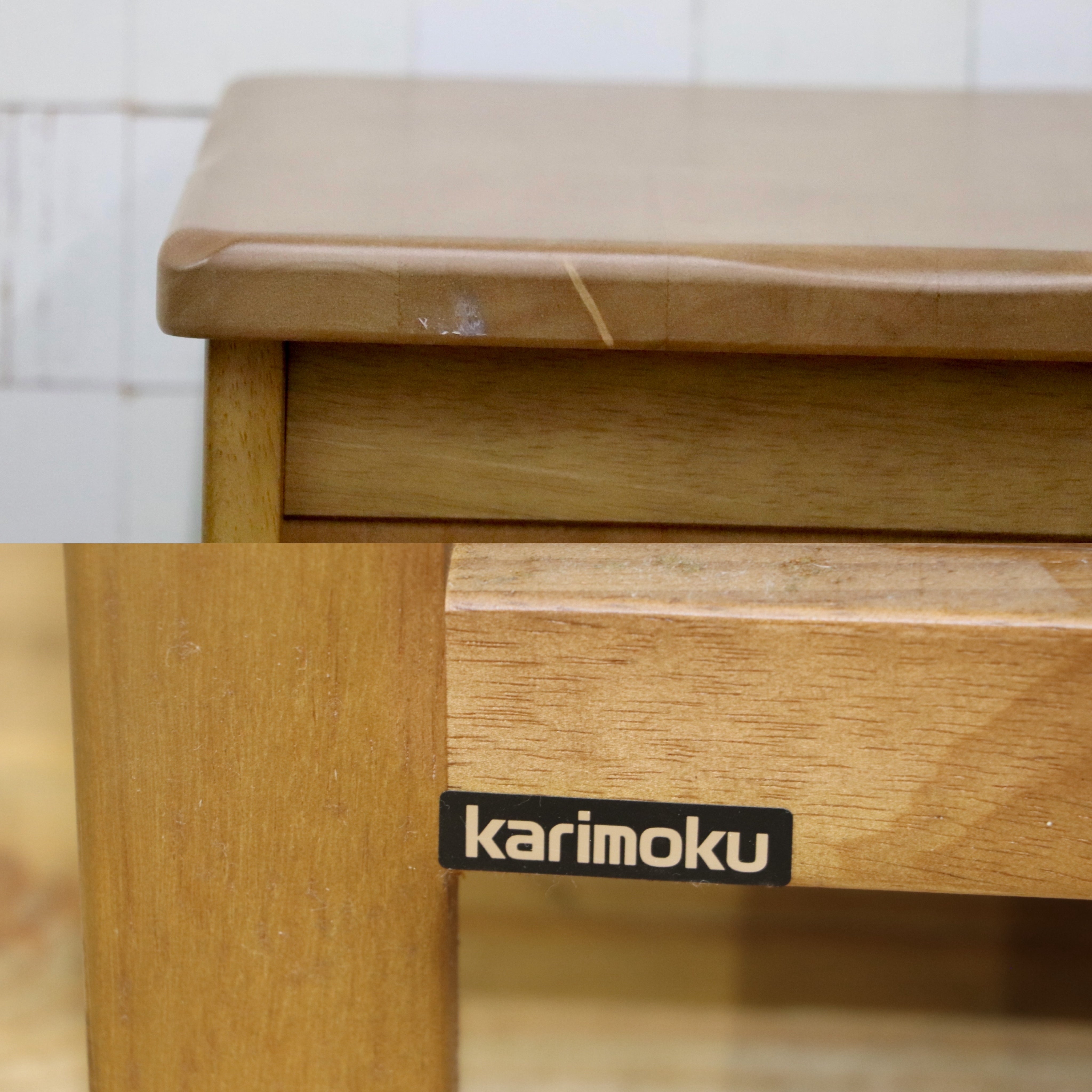 GMIK242〇karimoku / カリモク コロニアル 電話台 FAX台 サイドキャビネット 引き出し収納 木製 カントリー