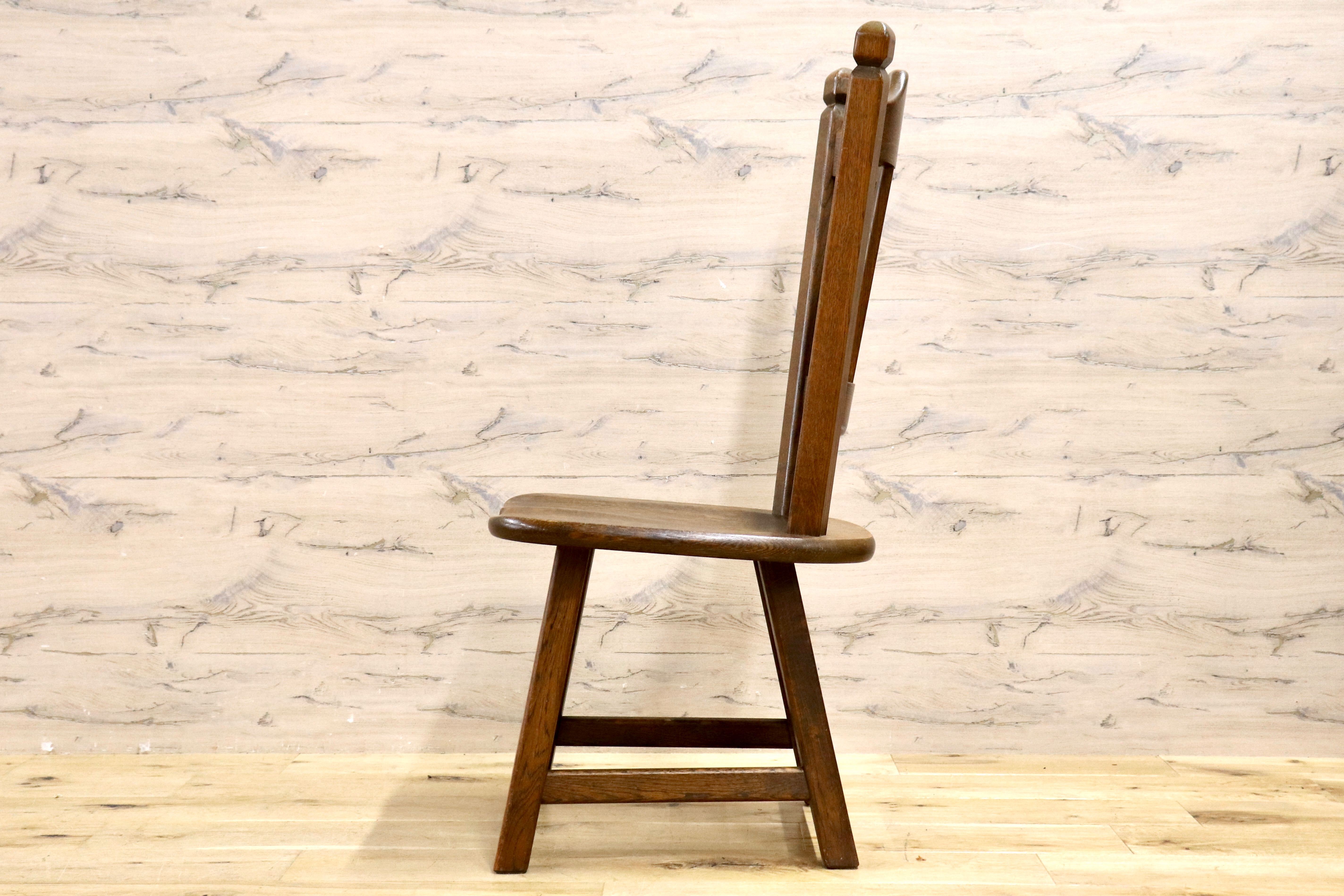 GMIS127○オランダ製 ダッチカントリー ダイニングチェア アームレス