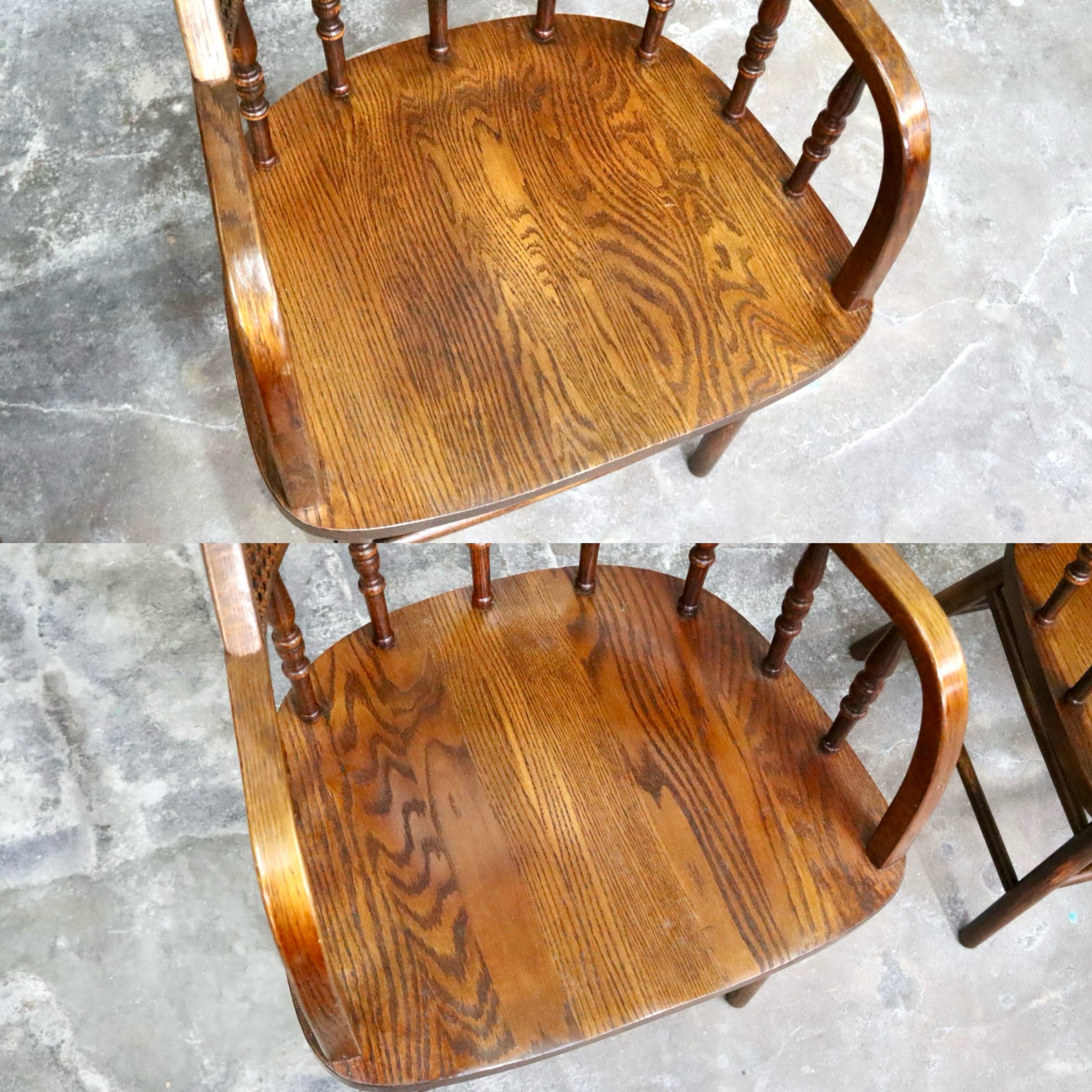 GMIH321A○Shin Lee / シンリー ダイニングチェア アームチェア 椅子 2脚セット 籐 ラタン 木製 オーク材 ウィンザーチェア クラシック