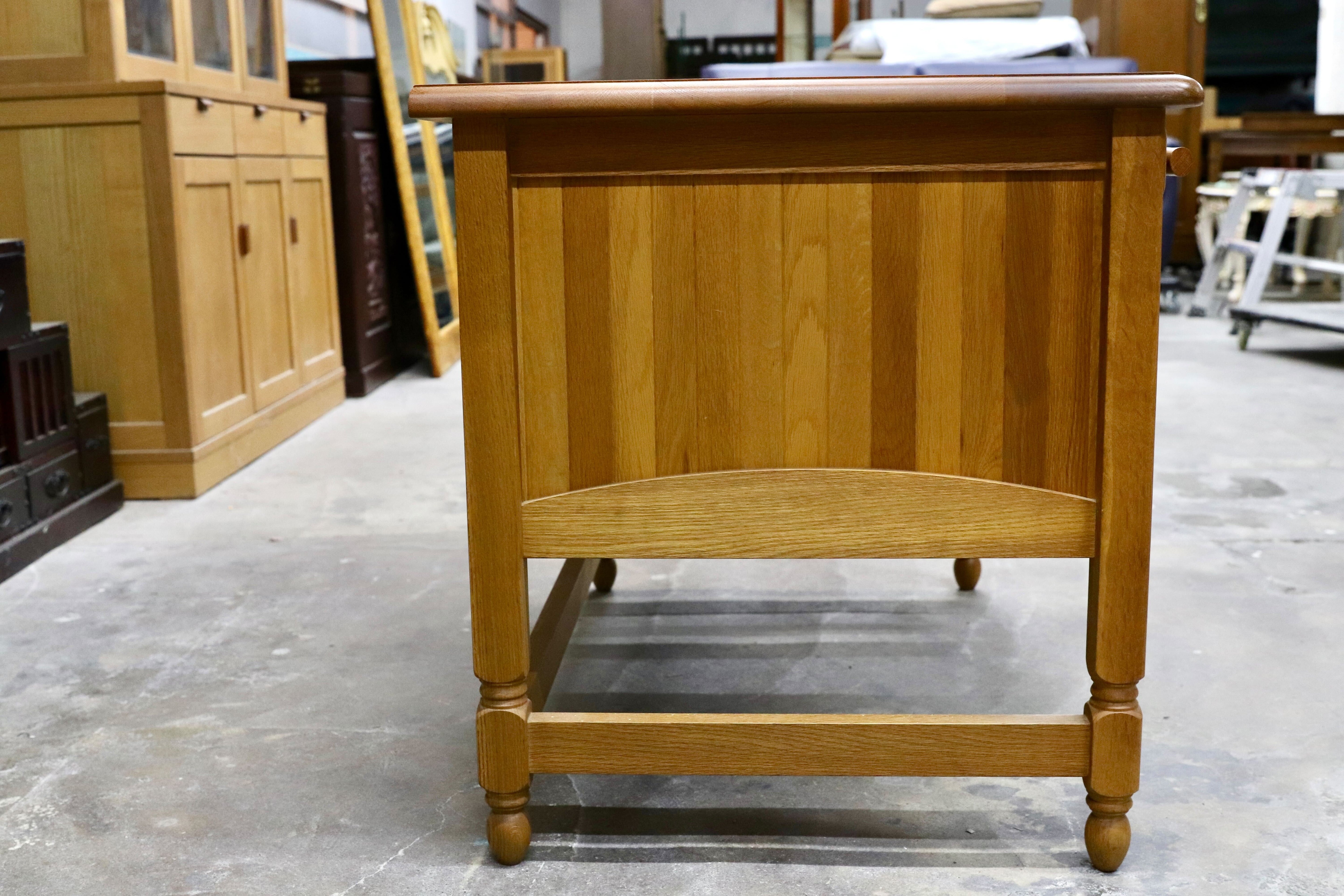 GMIH348○オーク無垢材 片袖机 デスク 学習机 パソコンデスク 工房家具 ナチュラル カントリー