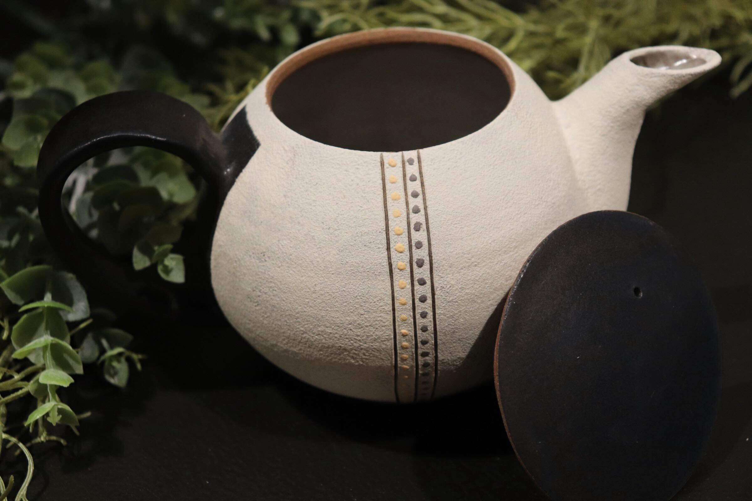 GMIO315○市野悟窯 丹波焼 ティーポット 市野哲次 伝統工芸 丹波篠山 茶器 未使用