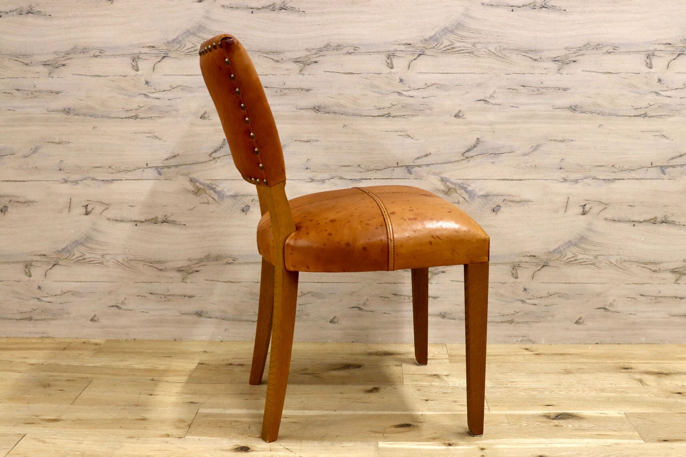GMJH150○TRUCK FURNITURE / トラックファニチャー SR CHAIR ダイニングチェア ファロードレザー ナラ無垢材 国産家具