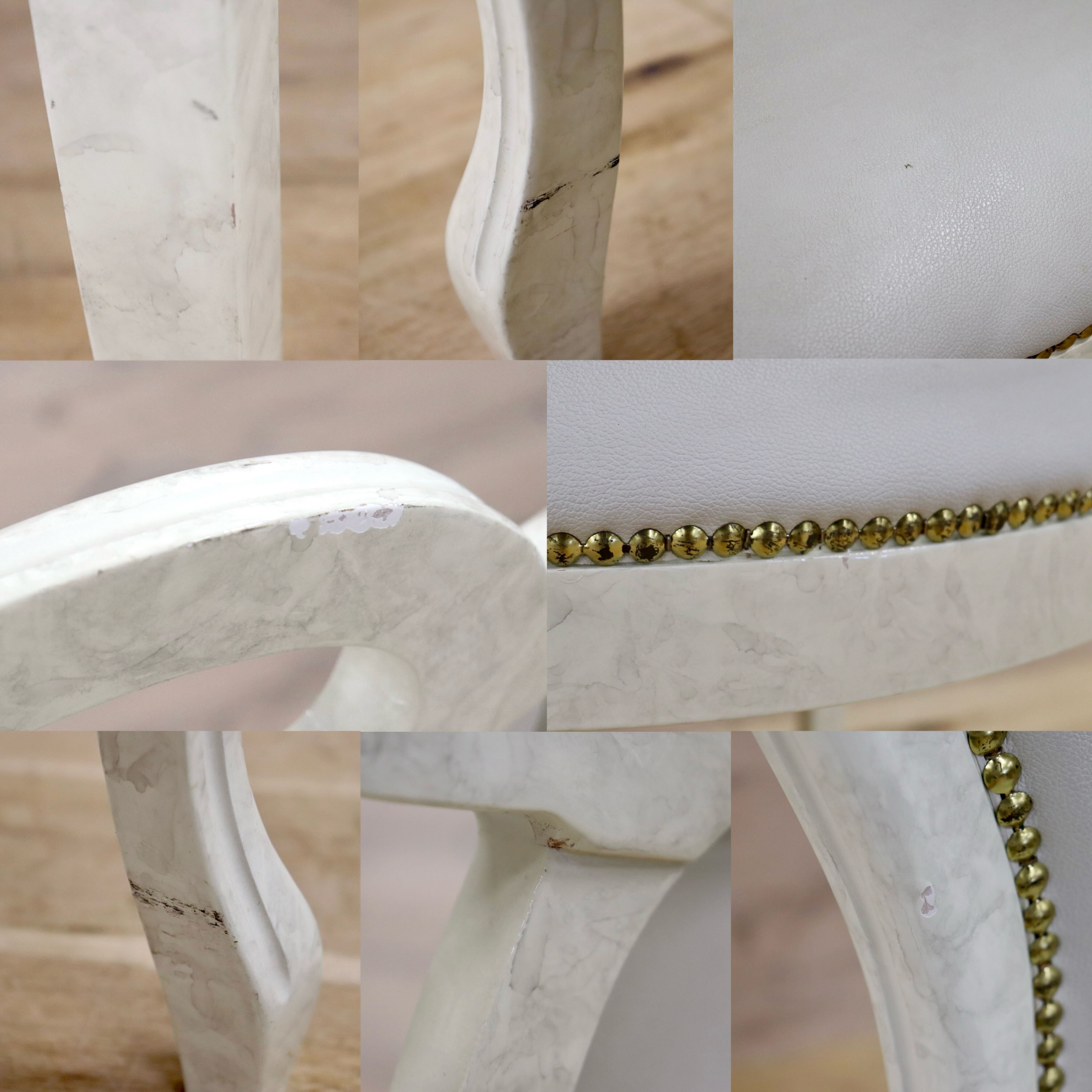 GMHN308D○Eddi Rose / エディローズ イタリア製 ダイニングチェア 食卓椅子 アームレスチェア 鋲打 猫脚 エレガント クラシック 輸入家具