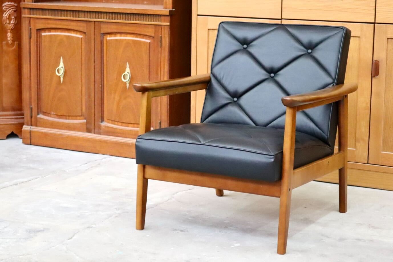 karimoku カリモクWS11モデル ブラック 1シーター 【公式通販】