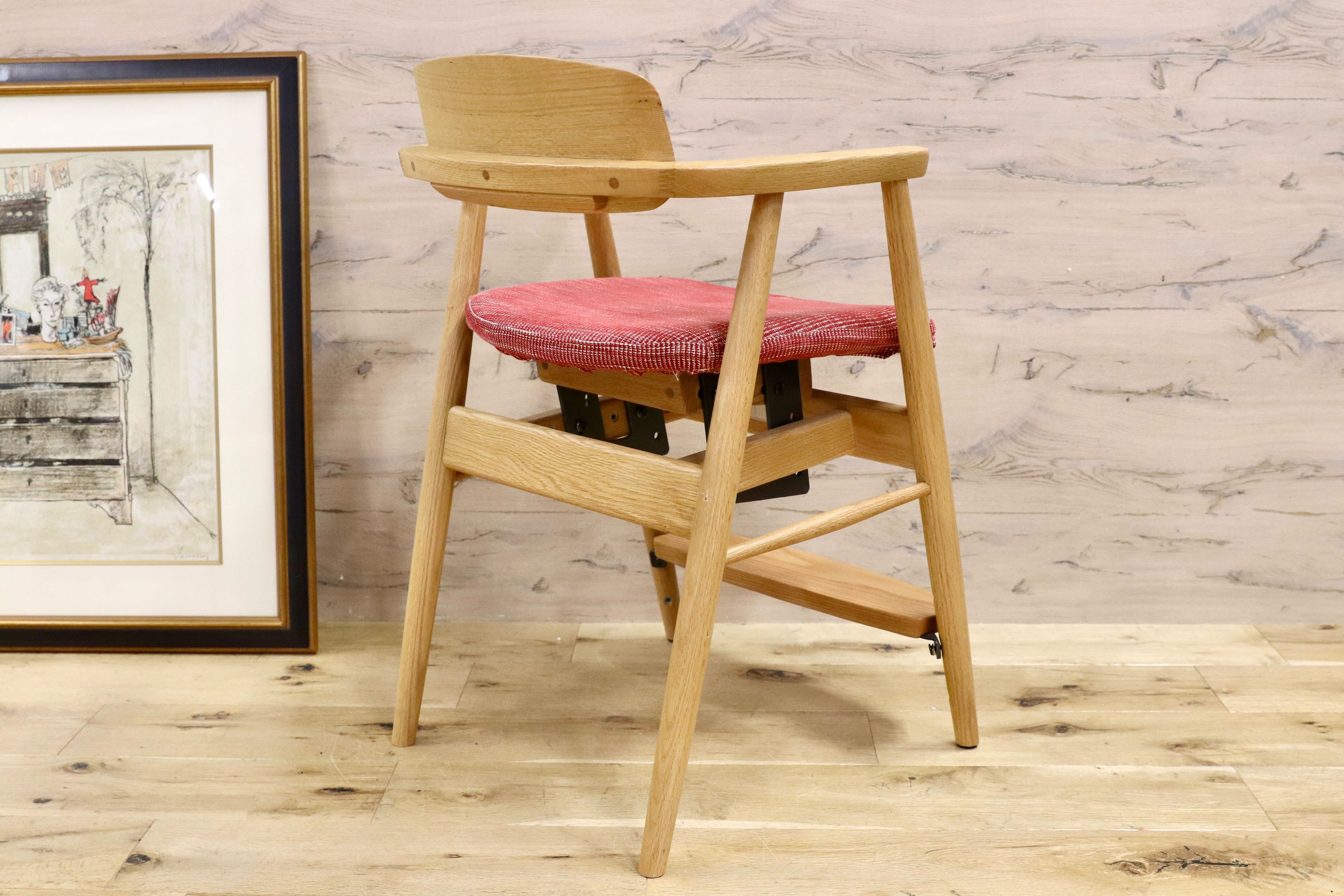 GMGT208○ACTUS / アクタス LIFE キッズチェア 子供椅子 勉強椅子 オーク無垢材 北欧スタイル 定価約6万
