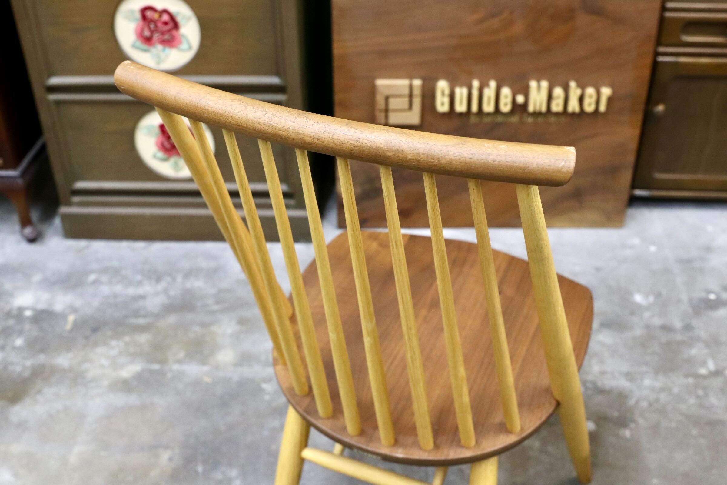GMJS105○KASHIWA / 柏木工 CIVIL シビル CC71K ダイニングチェア 4脚セット ウォールナット材×オーク材 国産家具 定価約25.2万円 展示品
