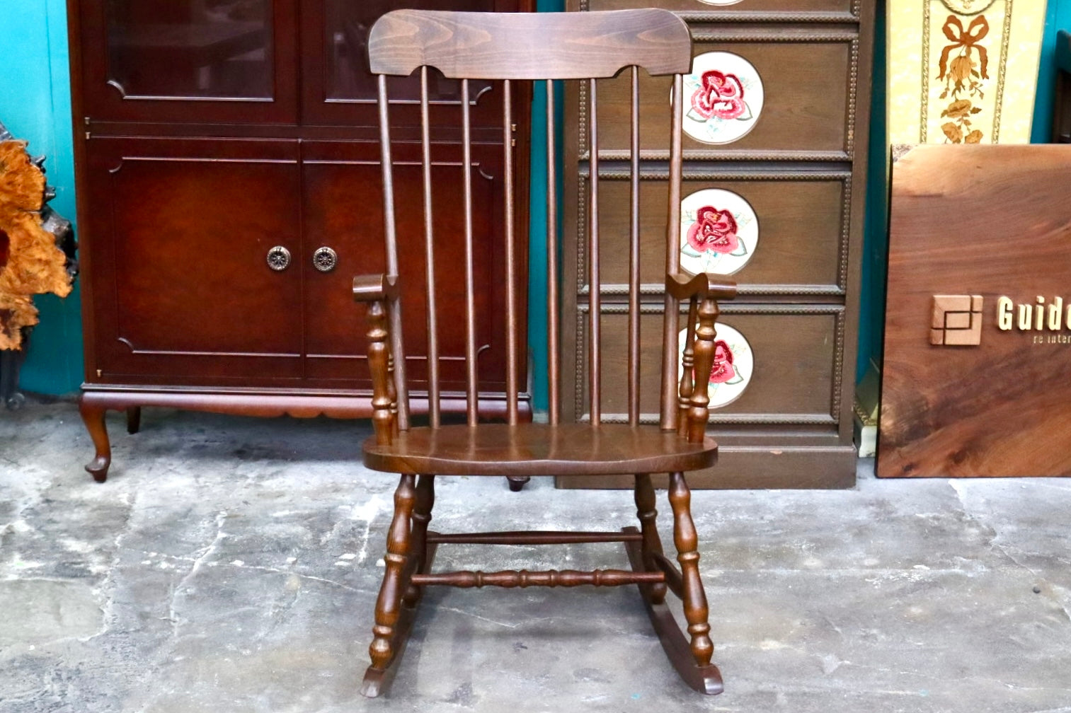 GMJH190○柏木工 / KASHIWAロッキングチェア 椅子 揺り椅子 飛騨家具 レトロ カントリー ヴィンテージ 国産家具
