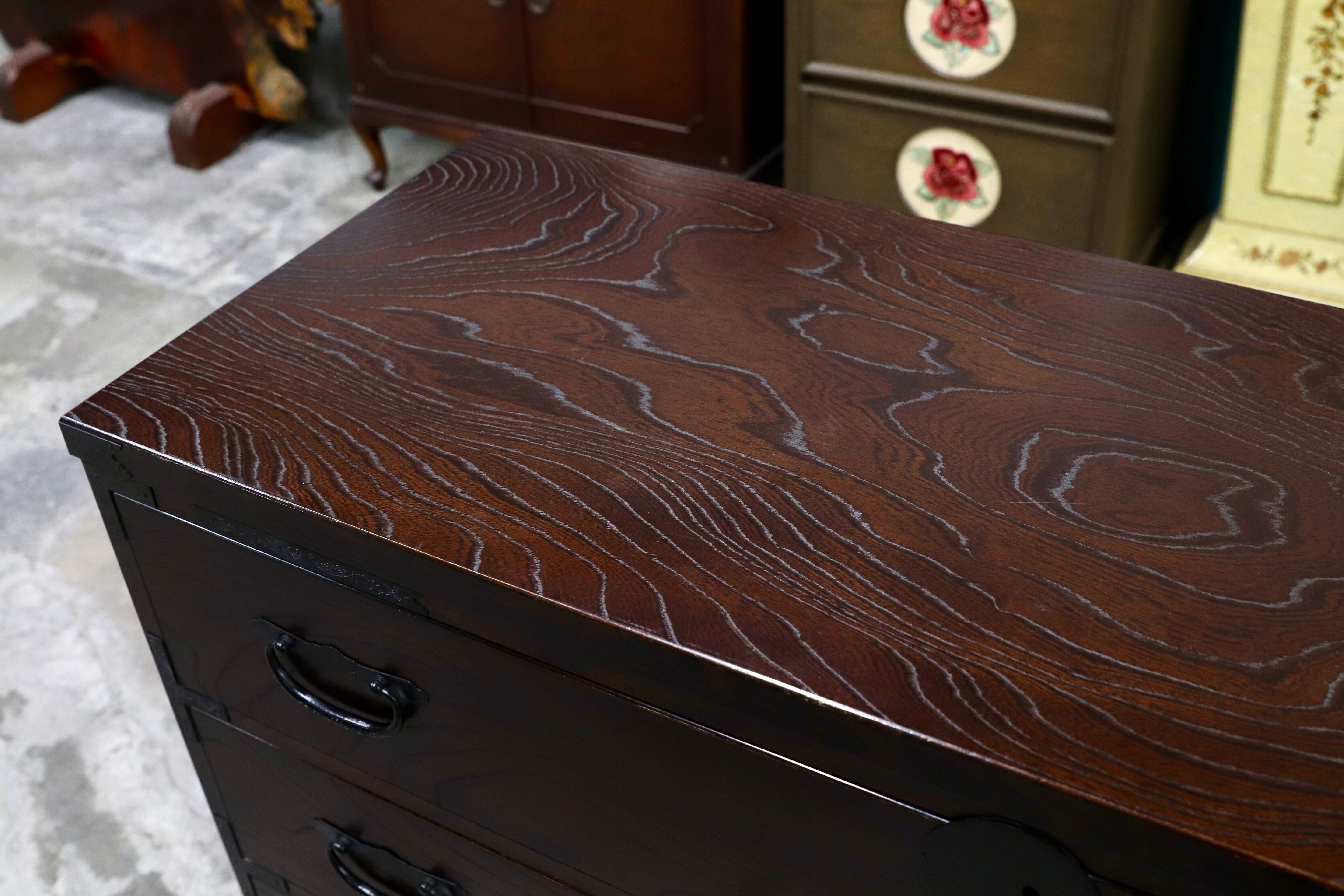 GMIK648A○青木産業 江戸 箪笥 タンス サイドボード リビングボード アンティーク 和家具 レトロ 古民家 家具