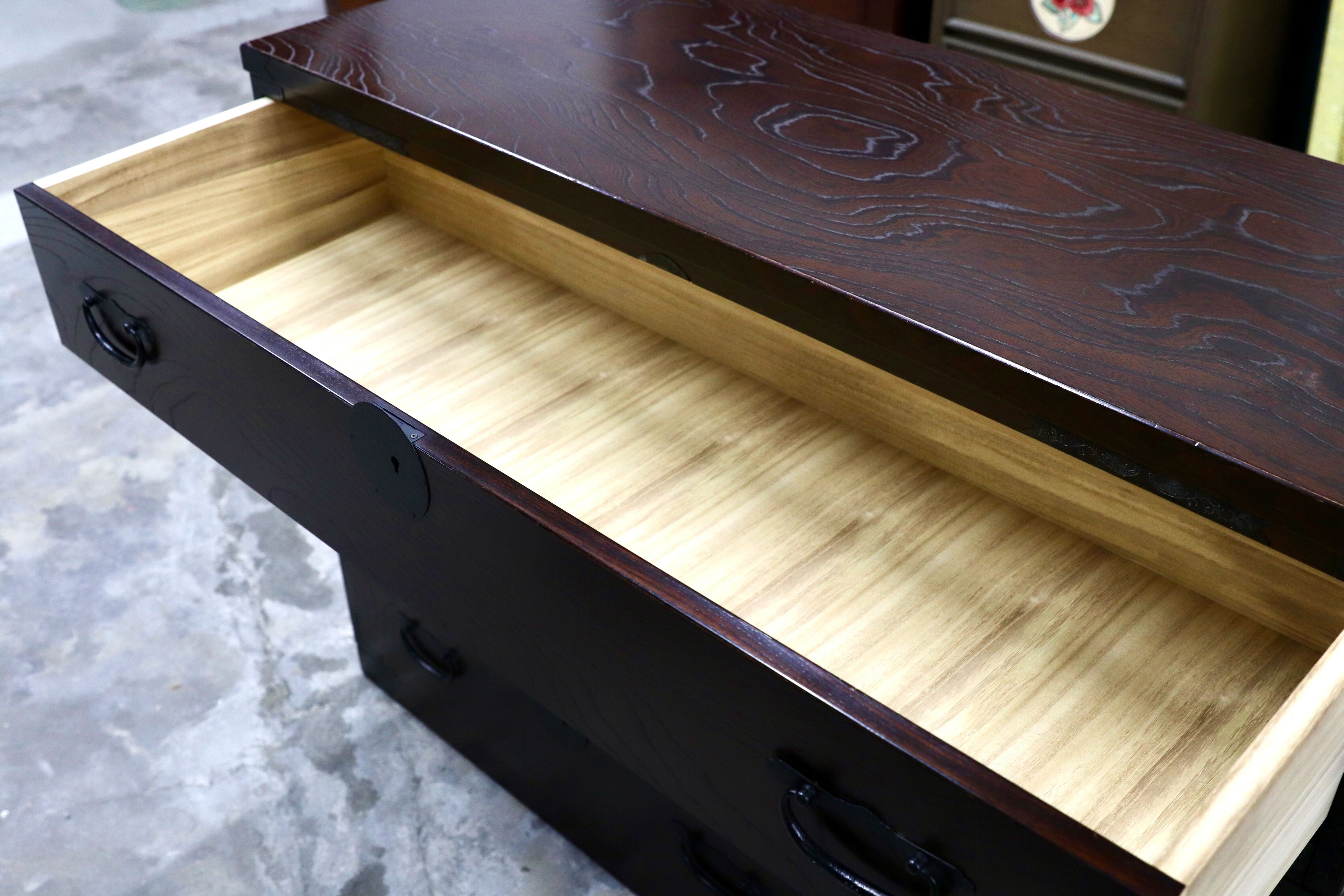 GMIK648A○青木産業 江戸 箪笥 タンス サイドボード リビングボード アンティーク 和家具 レトロ 古民家 家具