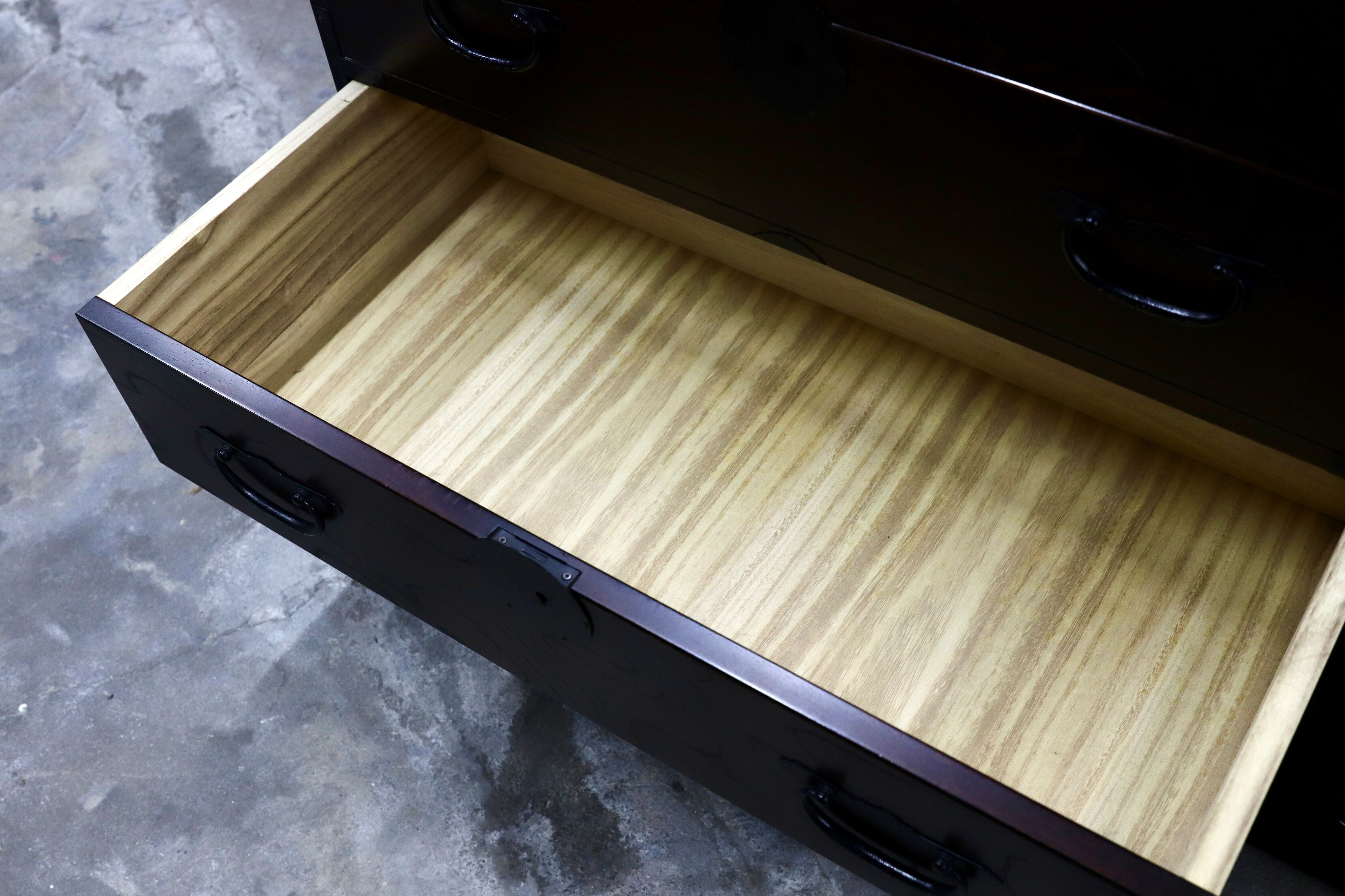 GMIK648A○青木産業 江戸 箪笥 タンス サイドボード リビングボード アンティーク 和家具 レトロ 古民家 家具