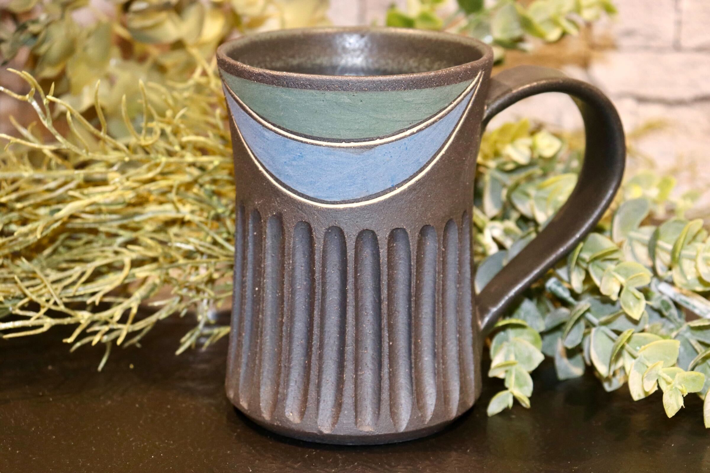 GMIO323◯市野悟窯 丹波焼 ビアジョッキ 陶器 市野哲次 伝統工芸 丹波篠山 未使用