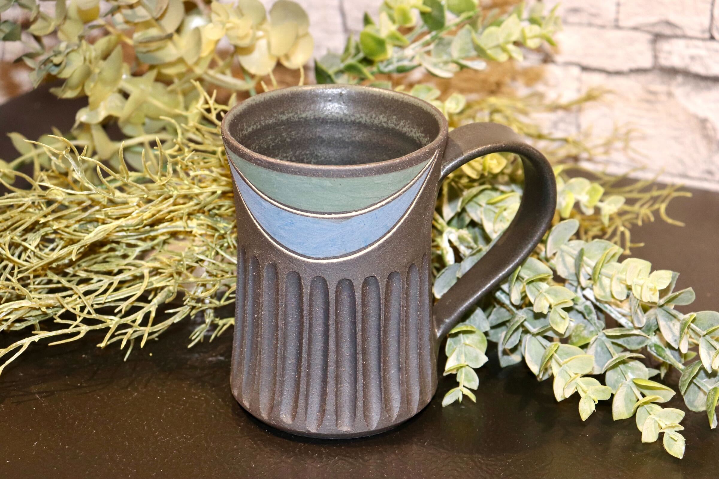 GMIO323◯市野悟窯 丹波焼 ビアジョッキ 陶器 市野哲次 伝統工芸 丹波篠山 未使用