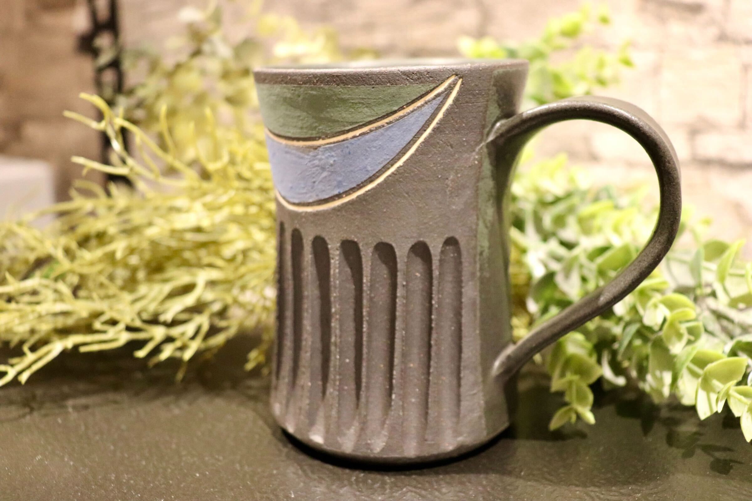 GMIO323◯市野悟窯 丹波焼 ビアジョッキ 陶器 市野哲次 伝統工芸 丹波篠山 未使用