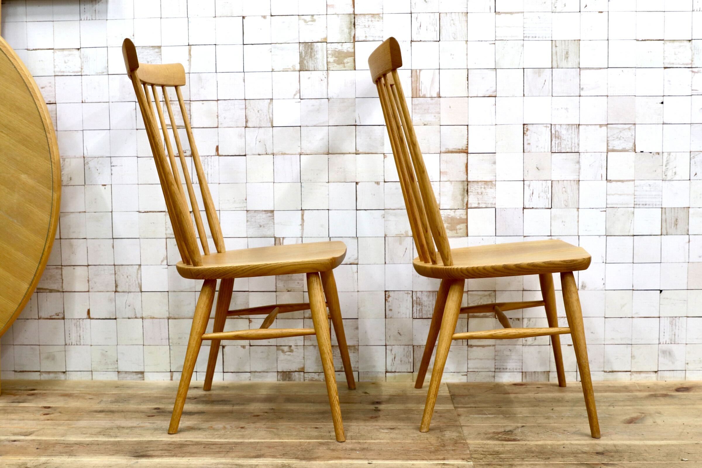 GMJK171A○KASHIWA / 柏木工 ODA11 ダイニングチェア 椅子 オーク材 国産家具 2脚セット 定価約10万