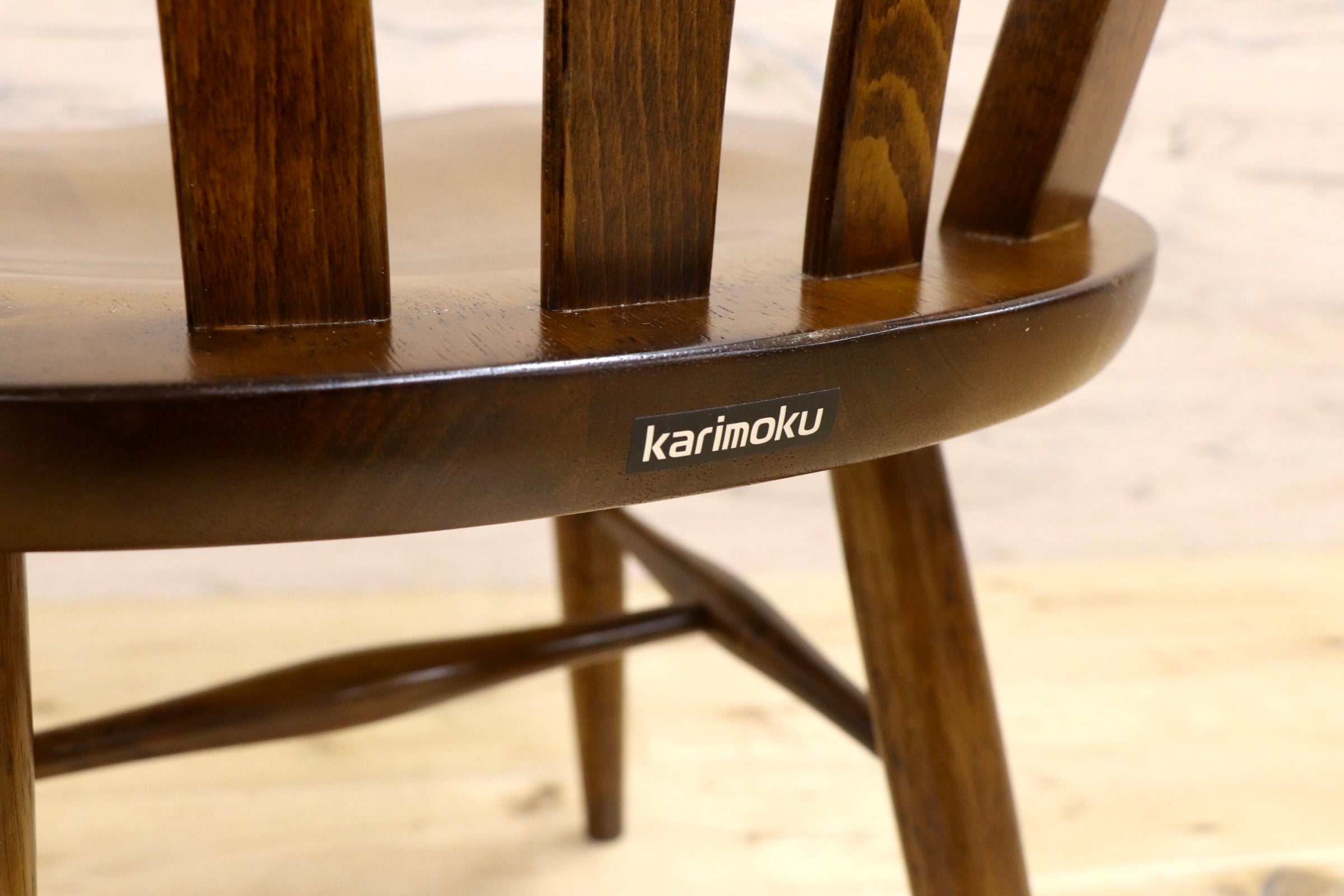 GMJS214D○karimoku / カリモク コロニアル ダイニングチェア アームレスチェア 椅子 ヴィンテージ レトロ カントリー 木製 国産家具