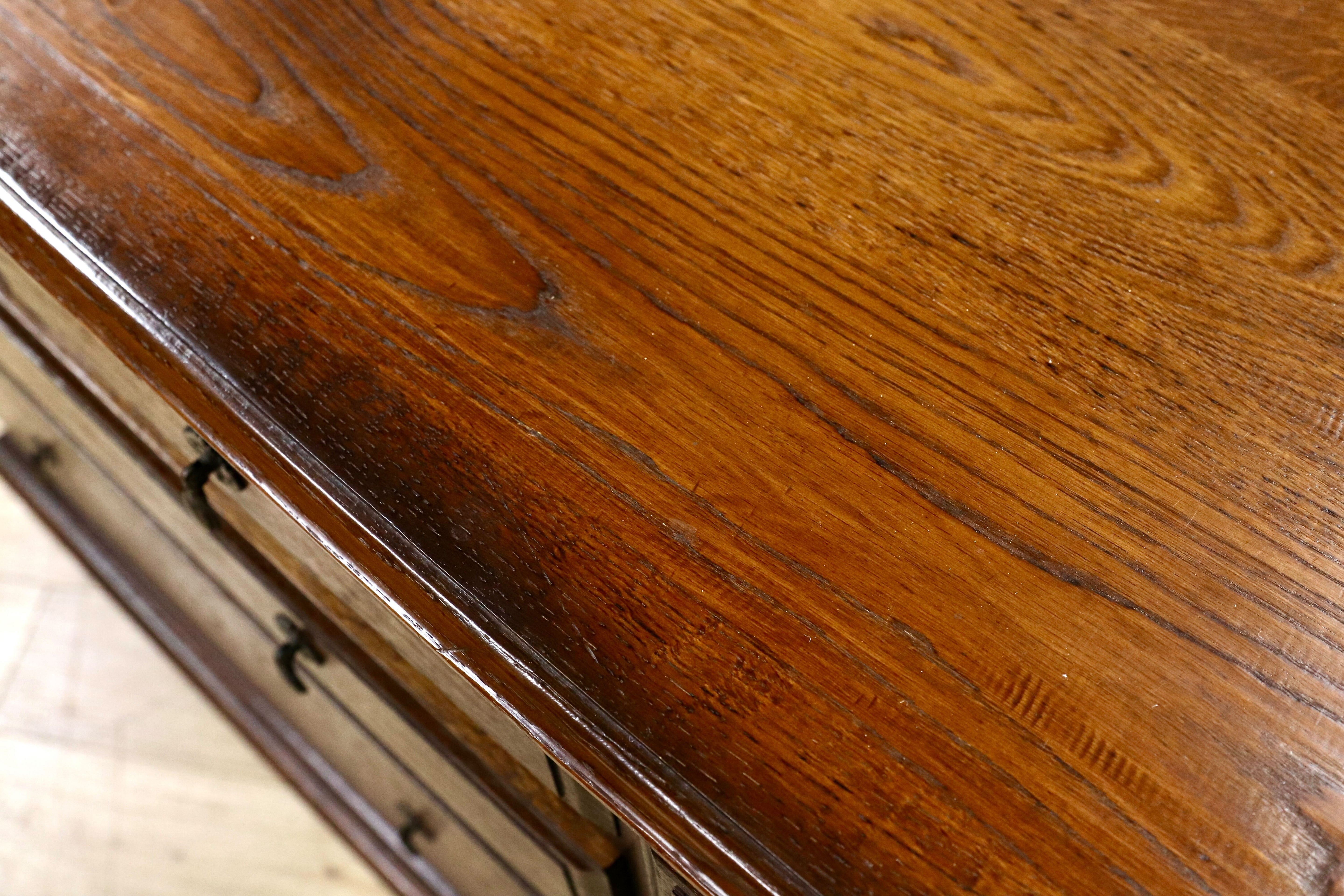 GMEK418○イギリス アンティーク 大型キャビネット リビングボード 収納棚 飾り棚 ヴィンテージ 最高級 オーク無垢材 約150万