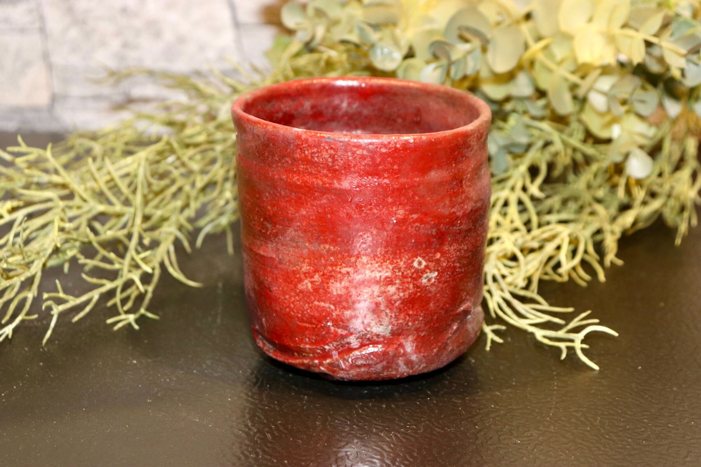 GMIO203◯丹文窯 丹波焼 赤丹波 陶磁器 茶器 酒器 湯呑み 伝統工芸 丹波篠山 未使用