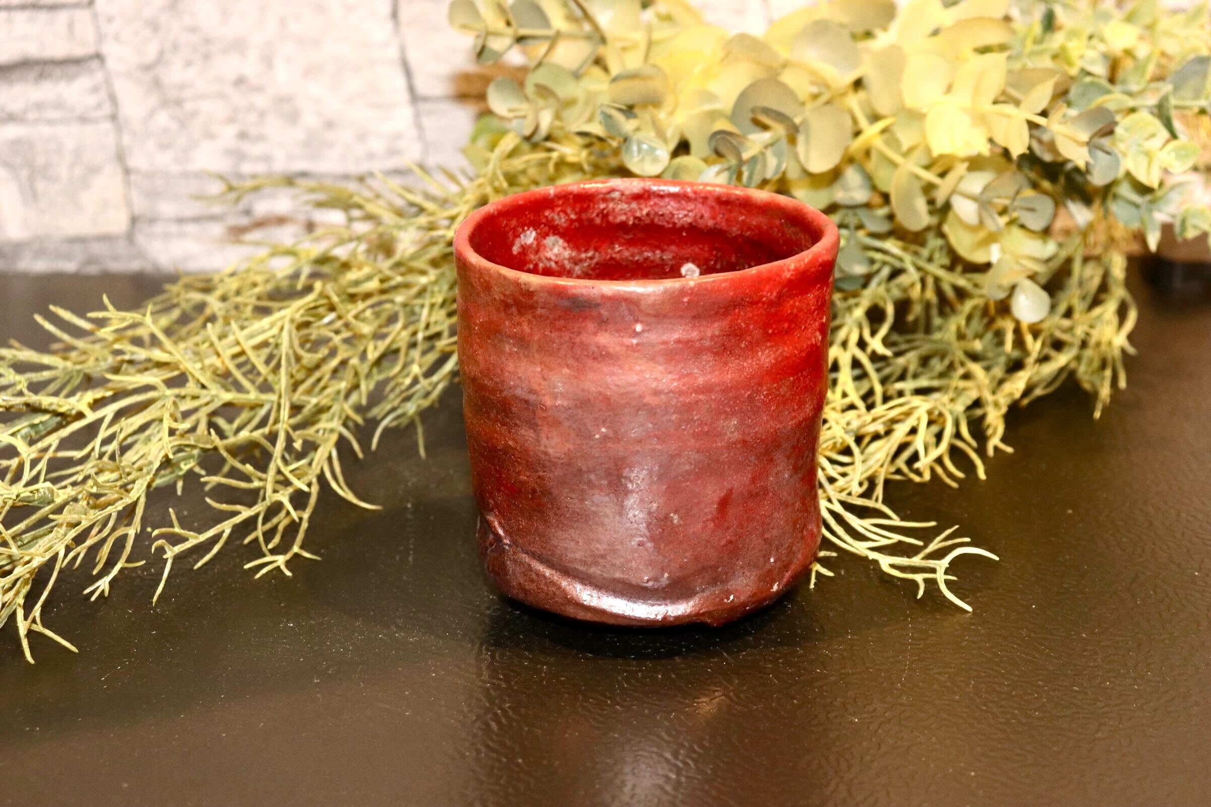 GMIO203◯丹文窯 丹波焼 赤丹波 陶磁器 茶器 酒器 湯呑み 伝統工芸 丹波篠山 未使用