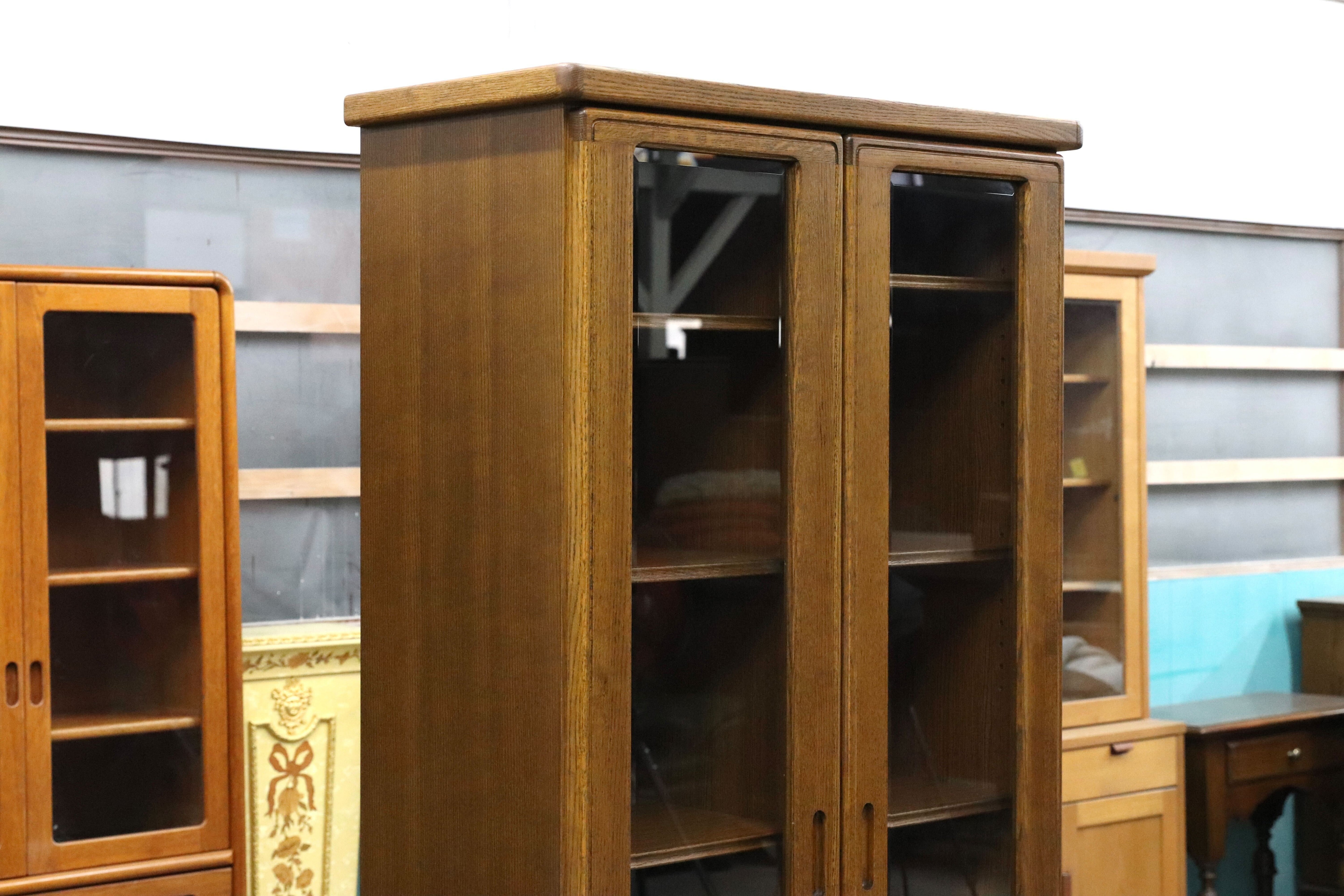 GMIK399○起立木工 / KIRITSU FURNITURE 本棚 書棚 ブックケース ブックキャビネット オーク ブラウン 国産 ヴィンテージ ノスタルジック