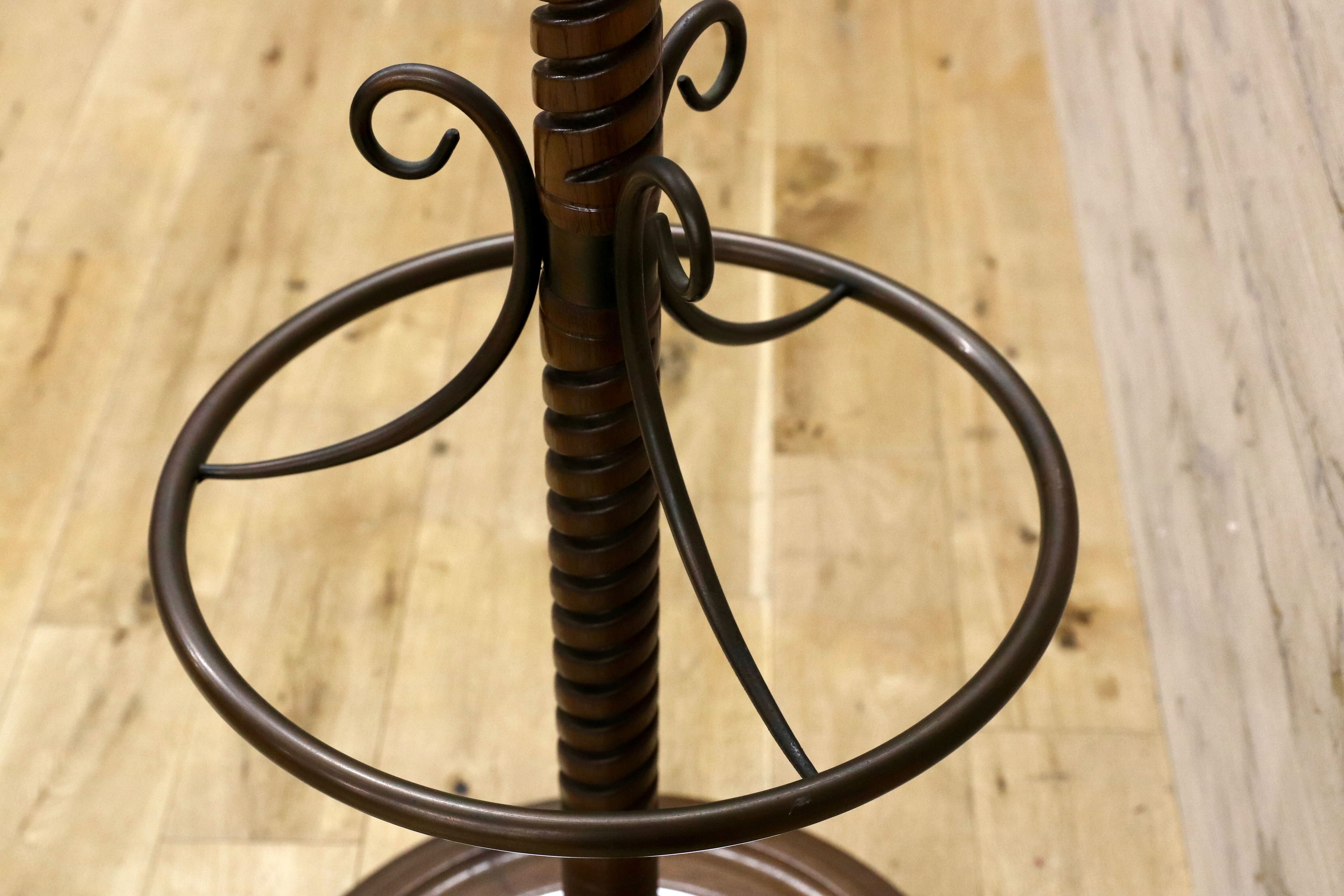 GMIS490○オールドマルニ / maruni 孔雀マルニ ポールラック ポールハンガー 年代物 ヴィンテージ アンティーク インテリア オブジェ