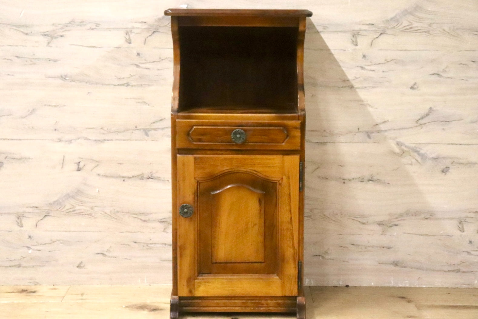 GMIK151○karimoku / カリモク 花台 電話代 飾り台 収納家具 国産家具 レトロ コロニアル クラシック オールドカリモク.