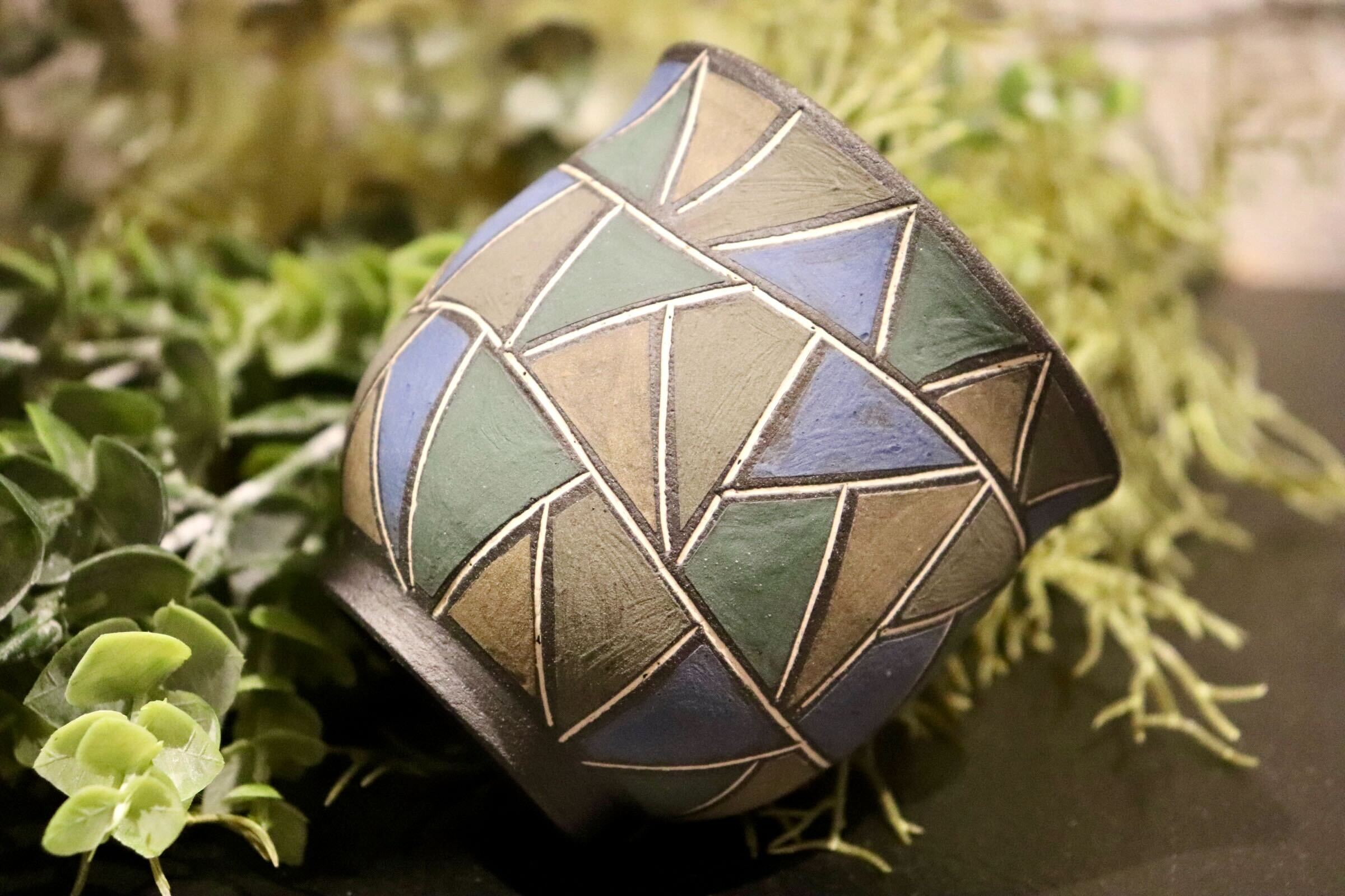 GMIO195-A◯市野悟窯 丹波焼 色彩湯呑み 陶器 湯呑 市野哲次 伝統工芸 丹波篠山 未使用