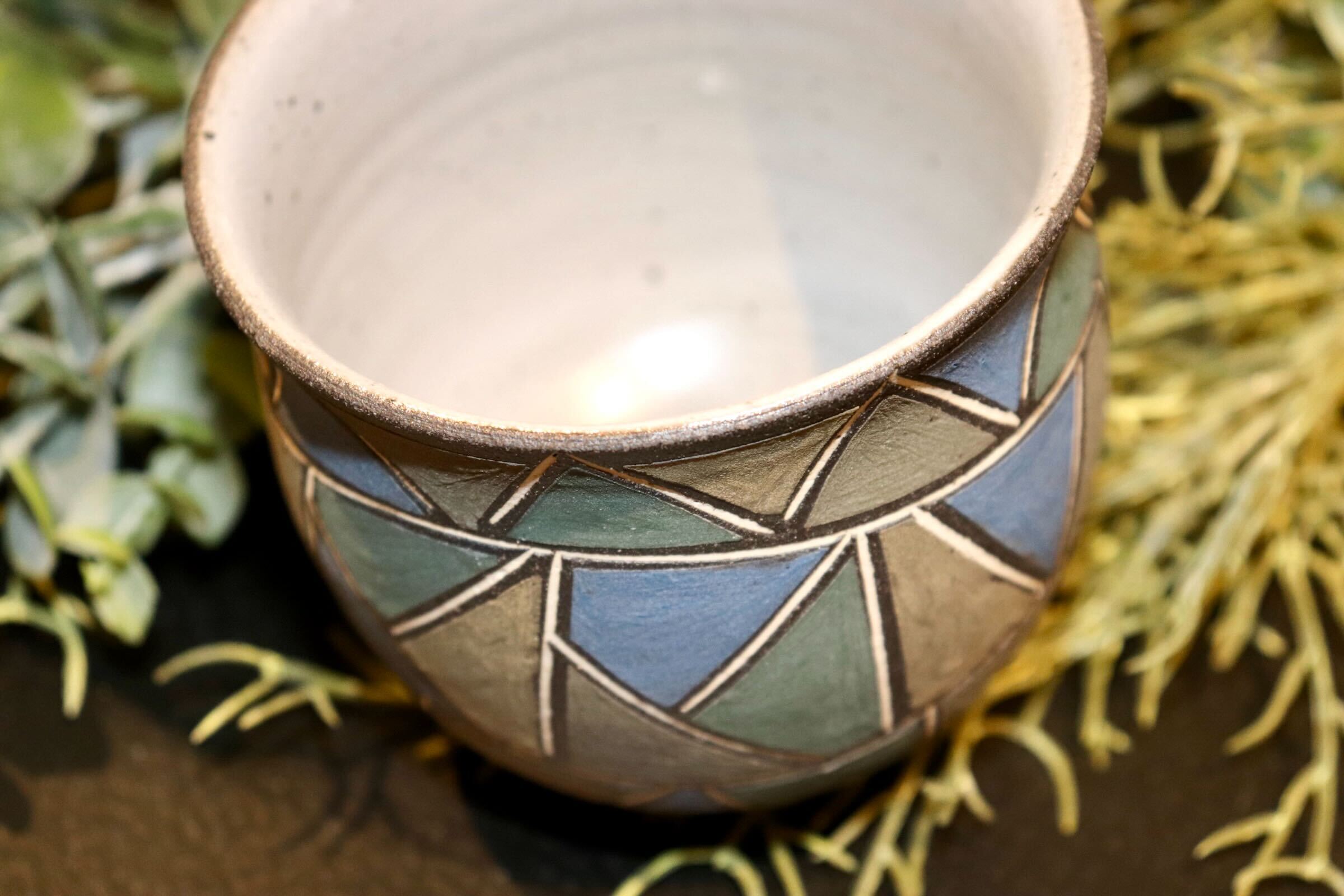 GMIO195-A◯市野悟窯 丹波焼 色彩湯呑み 陶器 湯呑 市野哲次 伝統工芸 丹波篠山 未使用