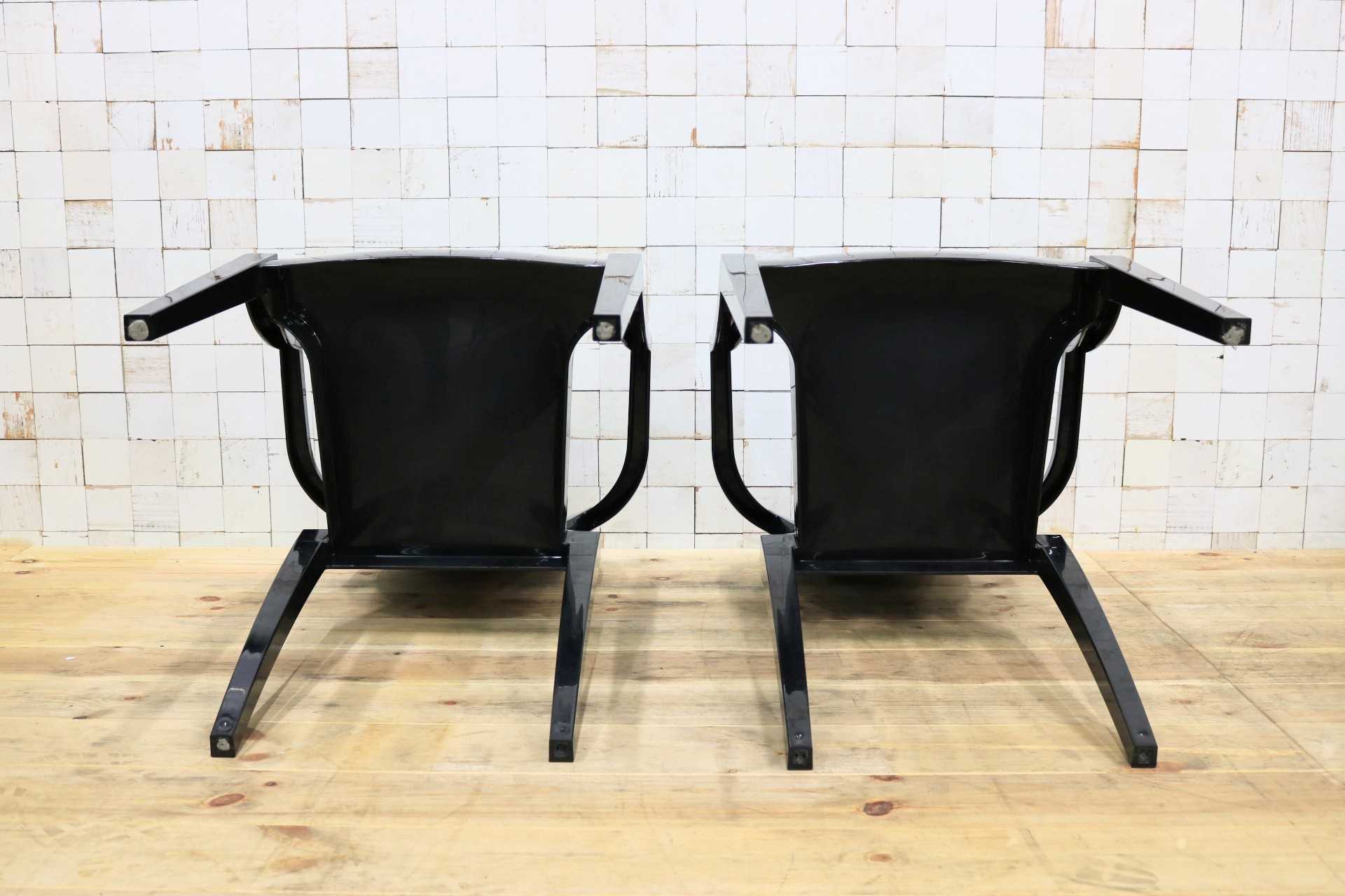 GMIK436B○Kartell / カルテル LOUIS GHOST ルイゴースト スタッキングチェア 2脚セット ガーデンチェア 椅子 アームチェア ブラック