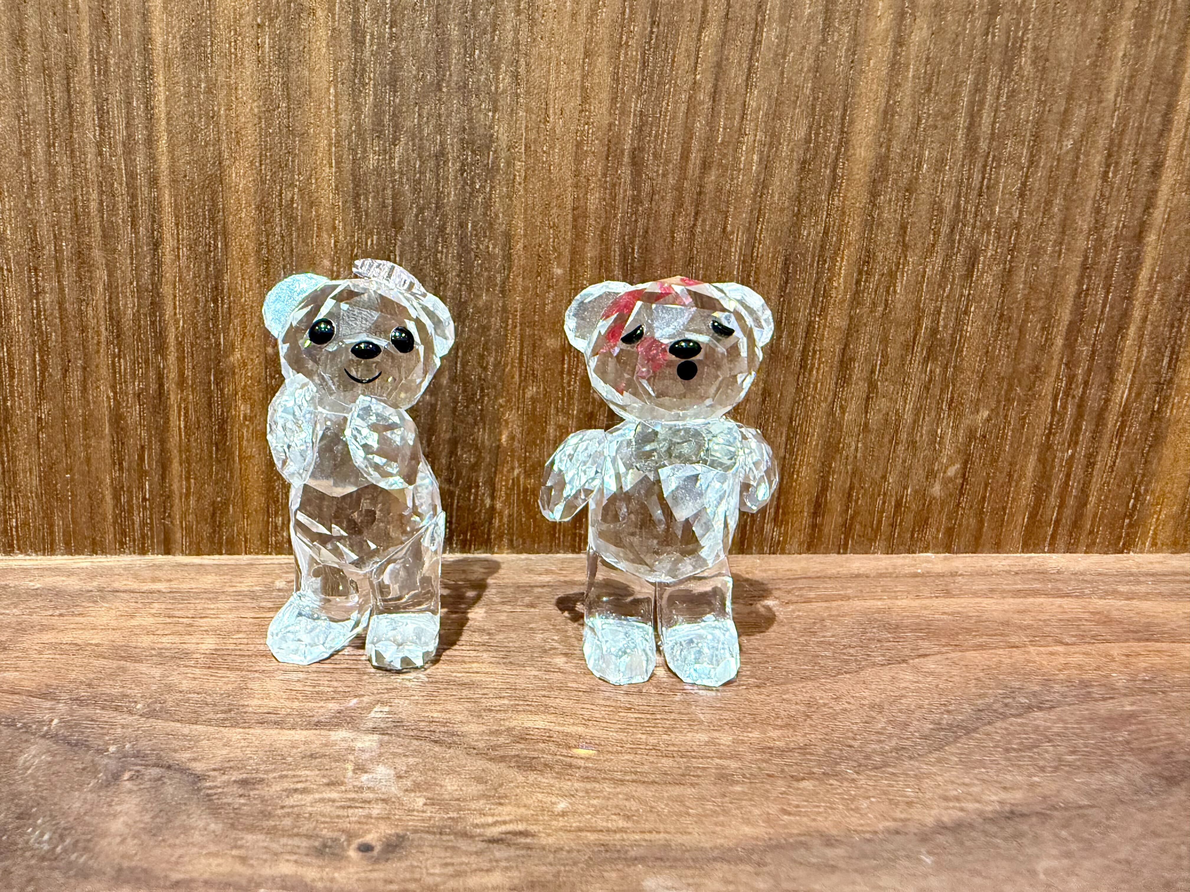 GMIO57◯SWAROVSKI / スワロフスキー krisベア A Lovely Surprise 素敵なサプライズ カップル 置物 クリスタル