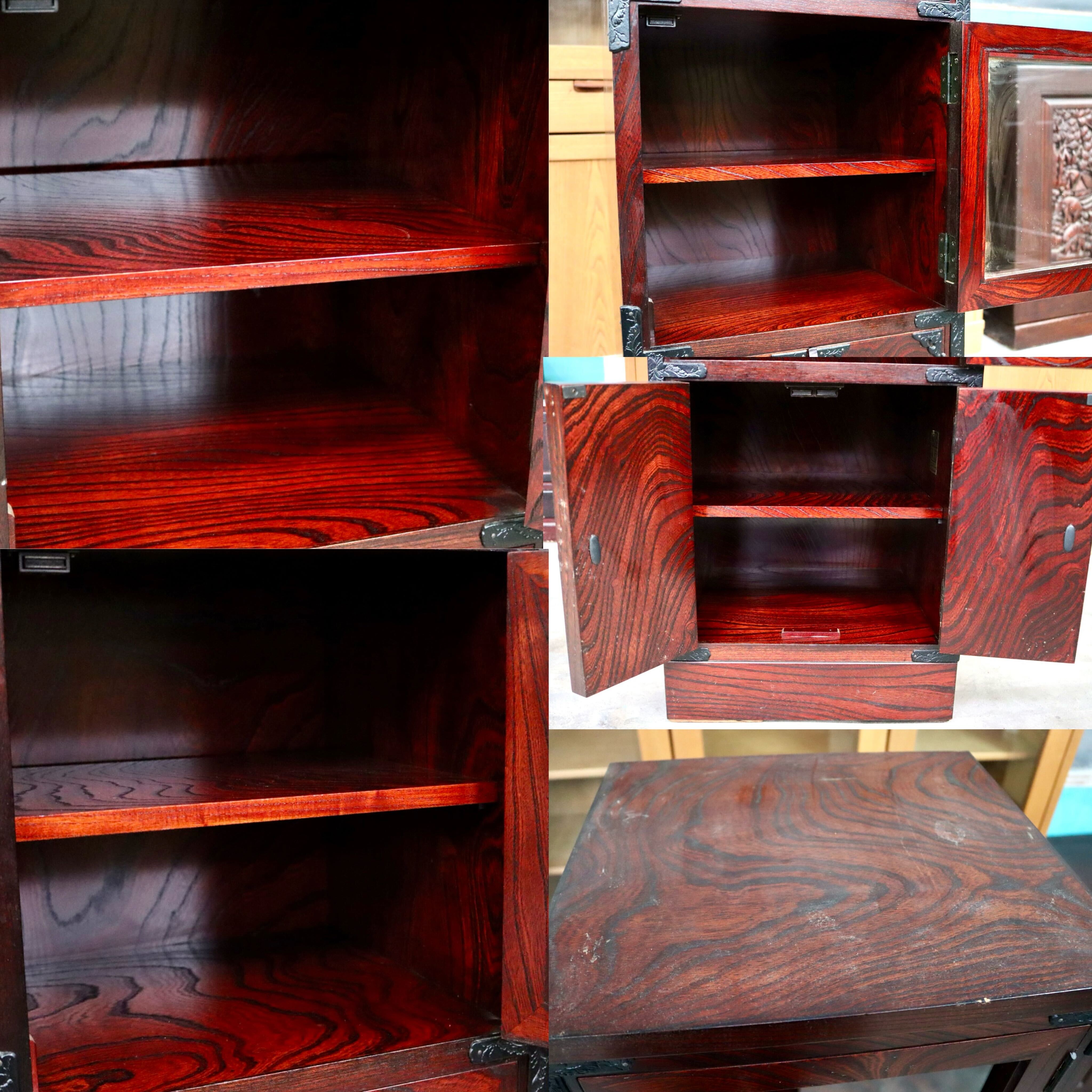 GMIS379A○岩谷堂箪笥 スリムハイチェスト 整理箪笥 リビングボード キャビネット 民藝 伝統工芸 和家具 和モダン レトロ アンティーク