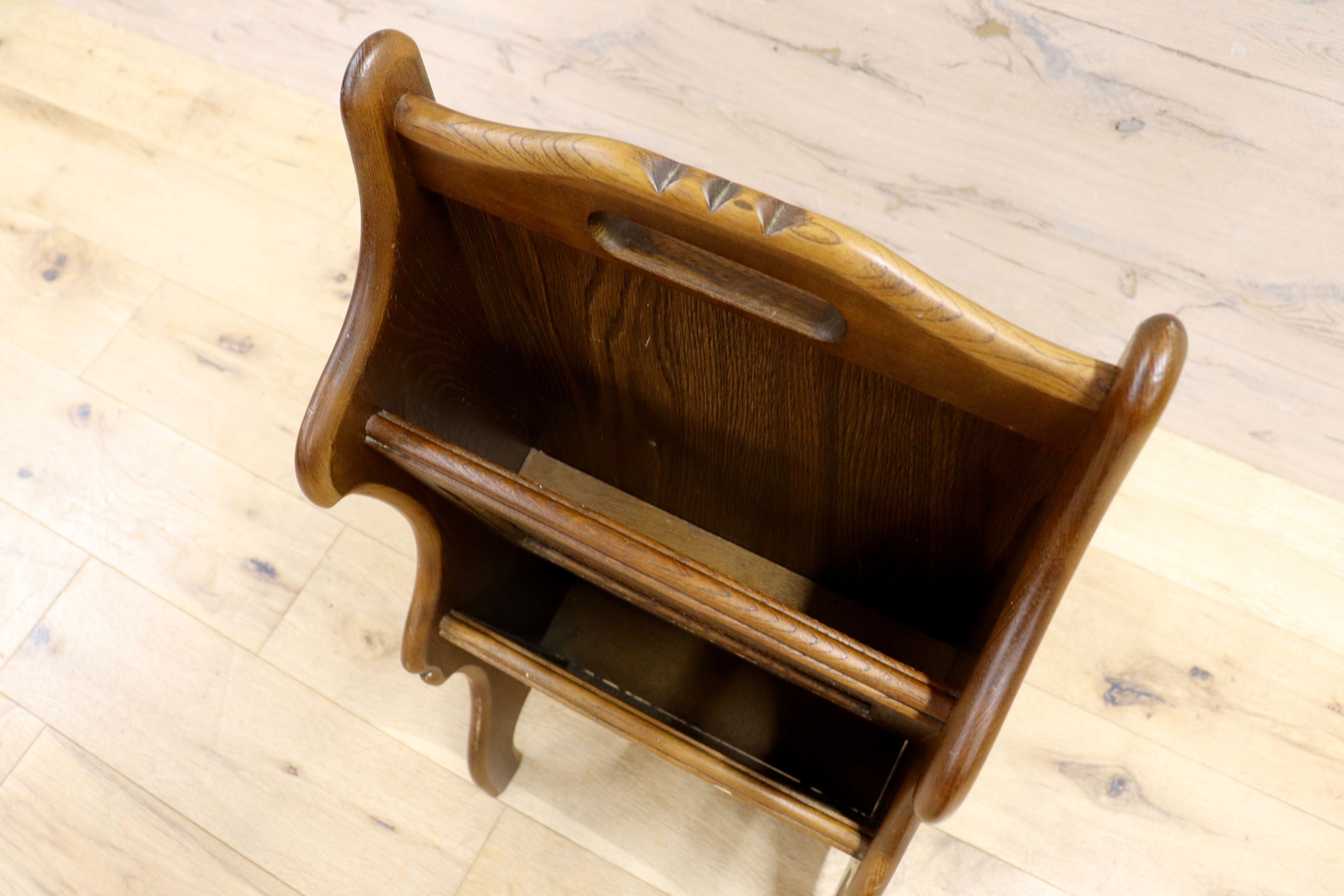 GMIH306○カリモク / karimoku マガジンラック コロニアル スリッパラック 2段 木製 ラタン 雑誌 本 収納