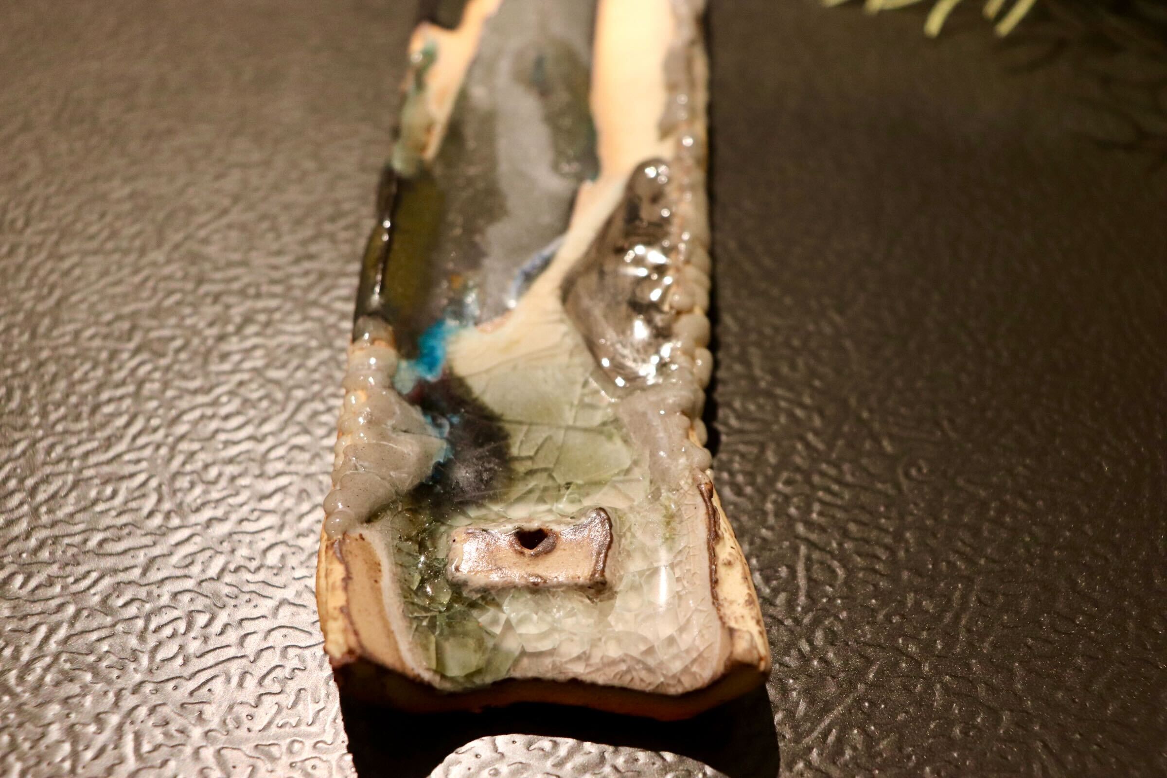 GMIO222M◯丹文窯 丹波焼 インセンスホルダー インテリア 置物 伝統工芸 丹波篠山 未使用