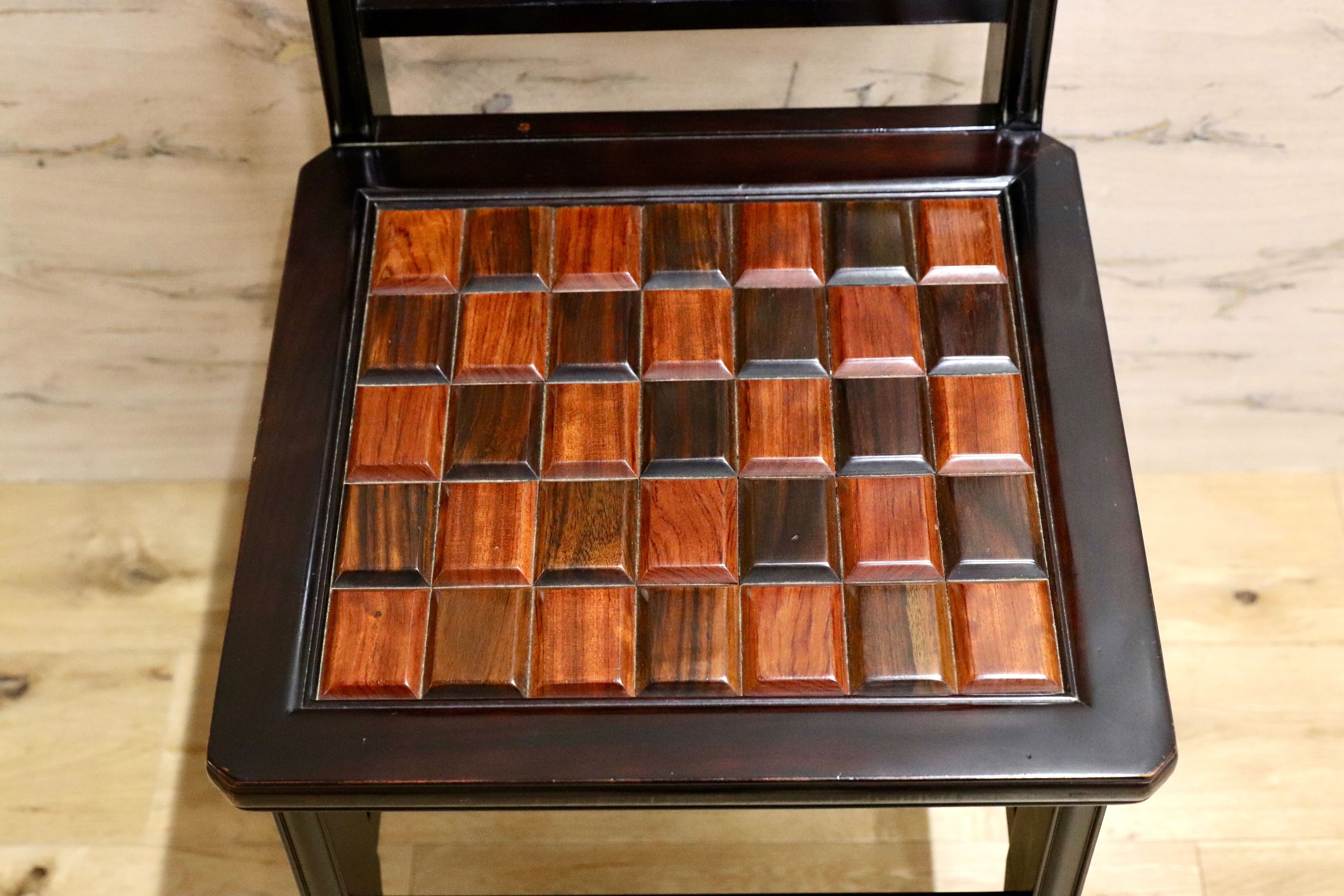 GMIK830B○最高級 中国美術 ダイニングチェア 椅子 チェア 唐木 和モダン アンティーク 綿密細工 稀少