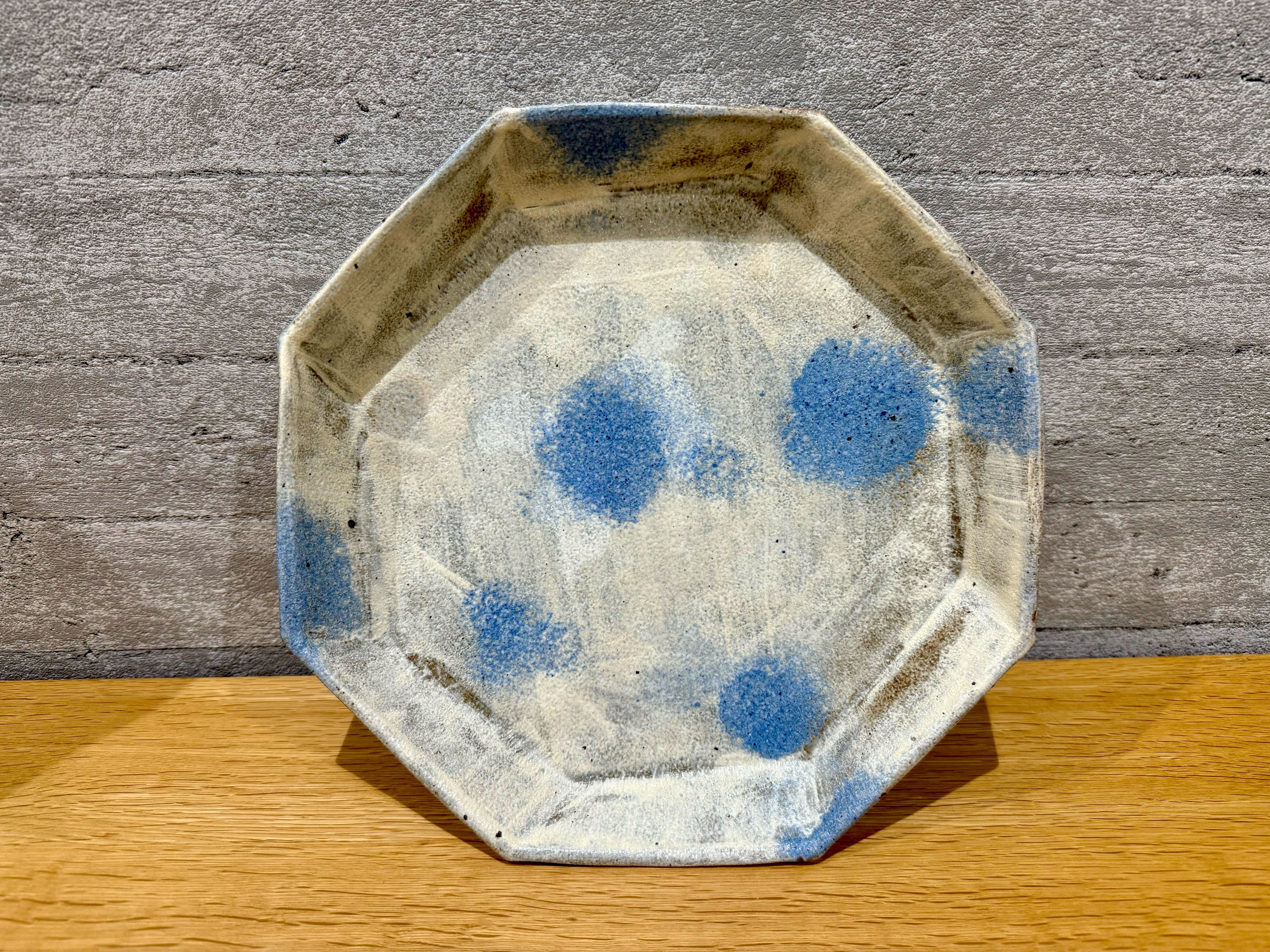 GMIO129◯陶勝窯 丹波焼 八角プレート 市野勝 市野勝磯 陶器 工芸品 GMIO129◯陶勝窯 丹波焼 八角プレート 市野勝 市野勝磯 陶器 工芸
