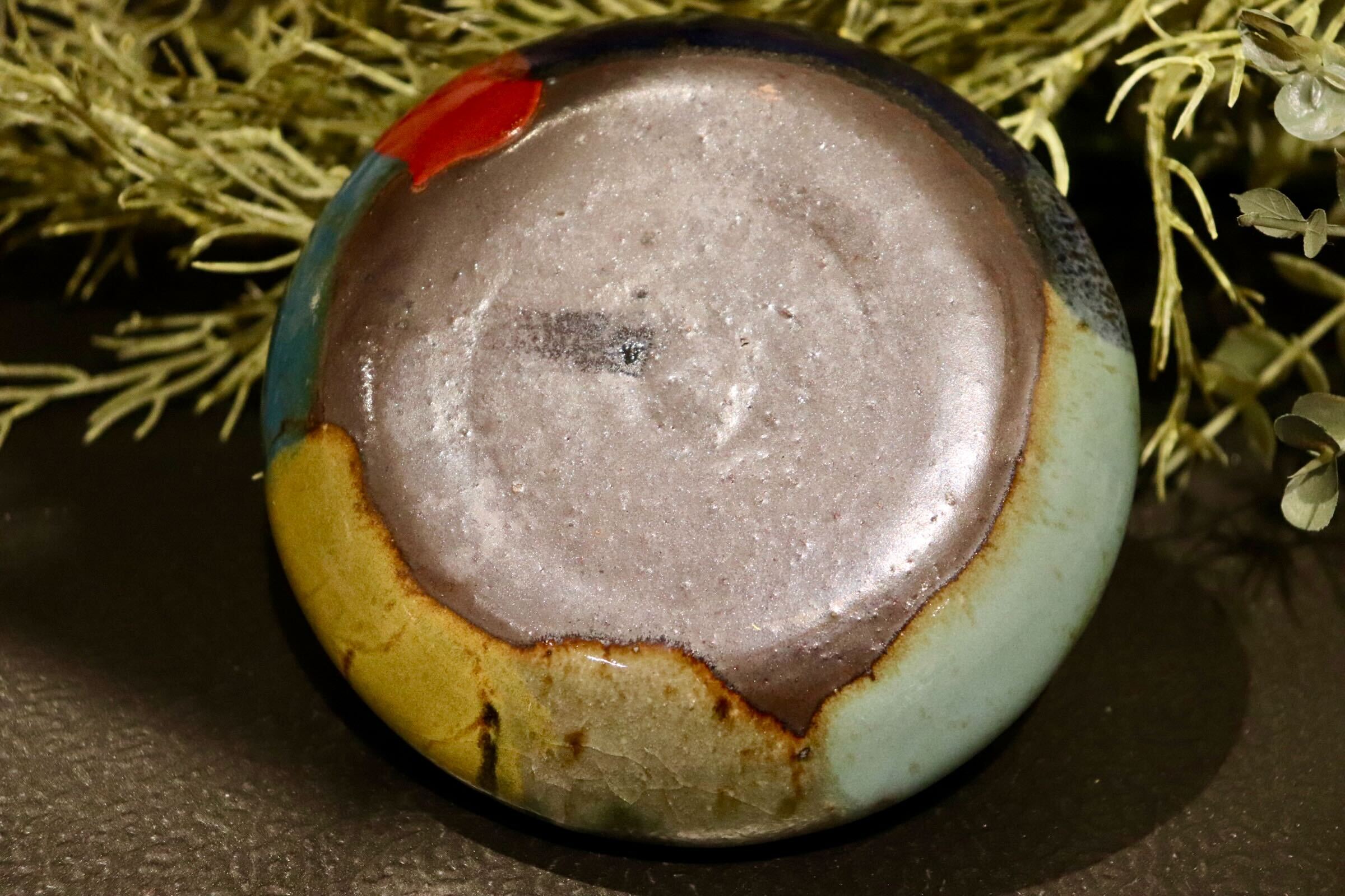 GMIO361◯丹文窯 丹波焼 彩色台皿 陶器 茶器 伝統工芸 丹波篠山 未使用