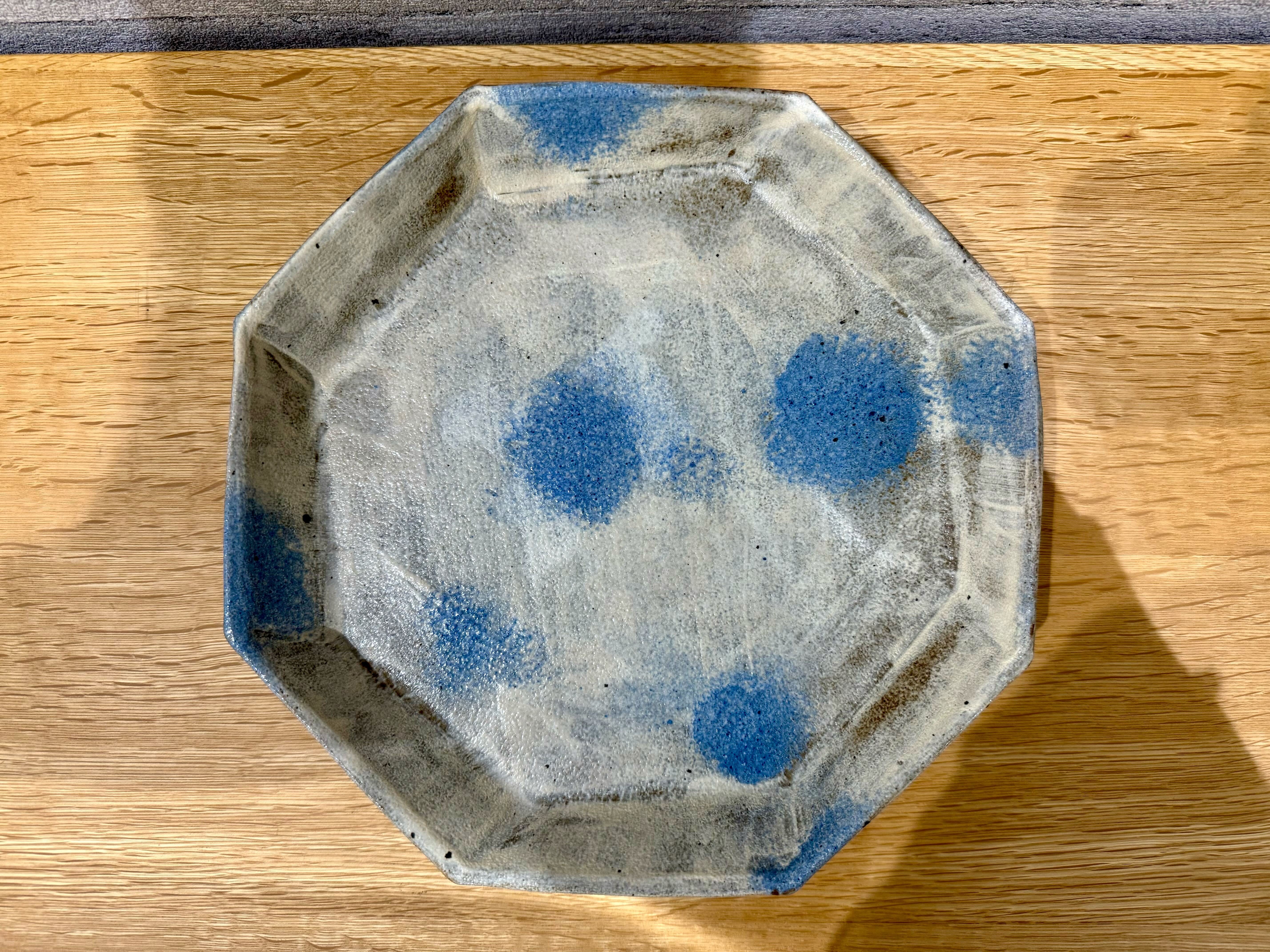 GMIO129◯陶勝窯 丹波焼 八角プレート 市野勝 市野勝磯 陶器 工芸品 丹波篠山 未使用