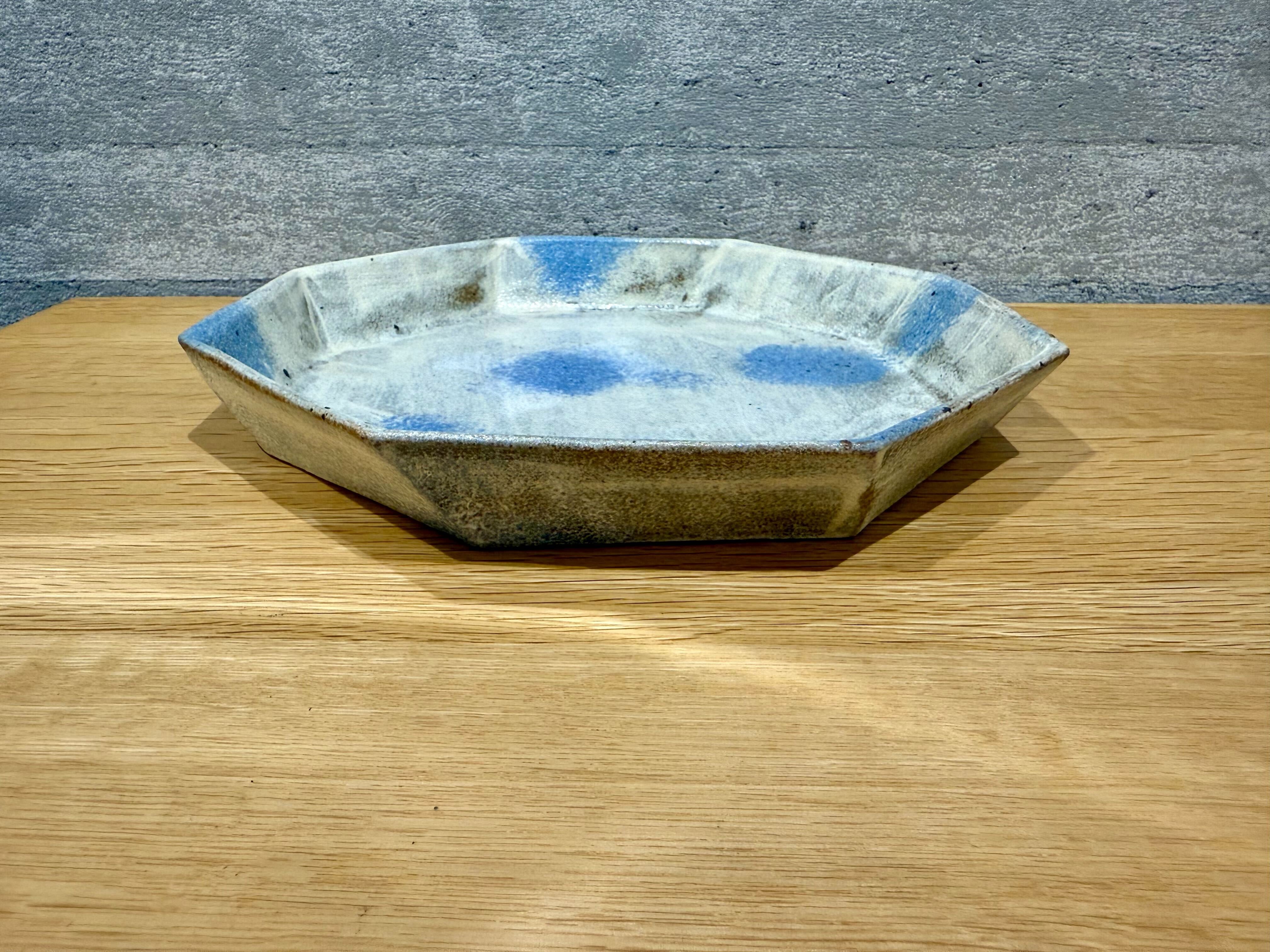 GMIO129◯陶勝窯 丹波焼 八角プレート 市野勝 市野勝磯 陶器 工芸品 丹波篠山 未使用