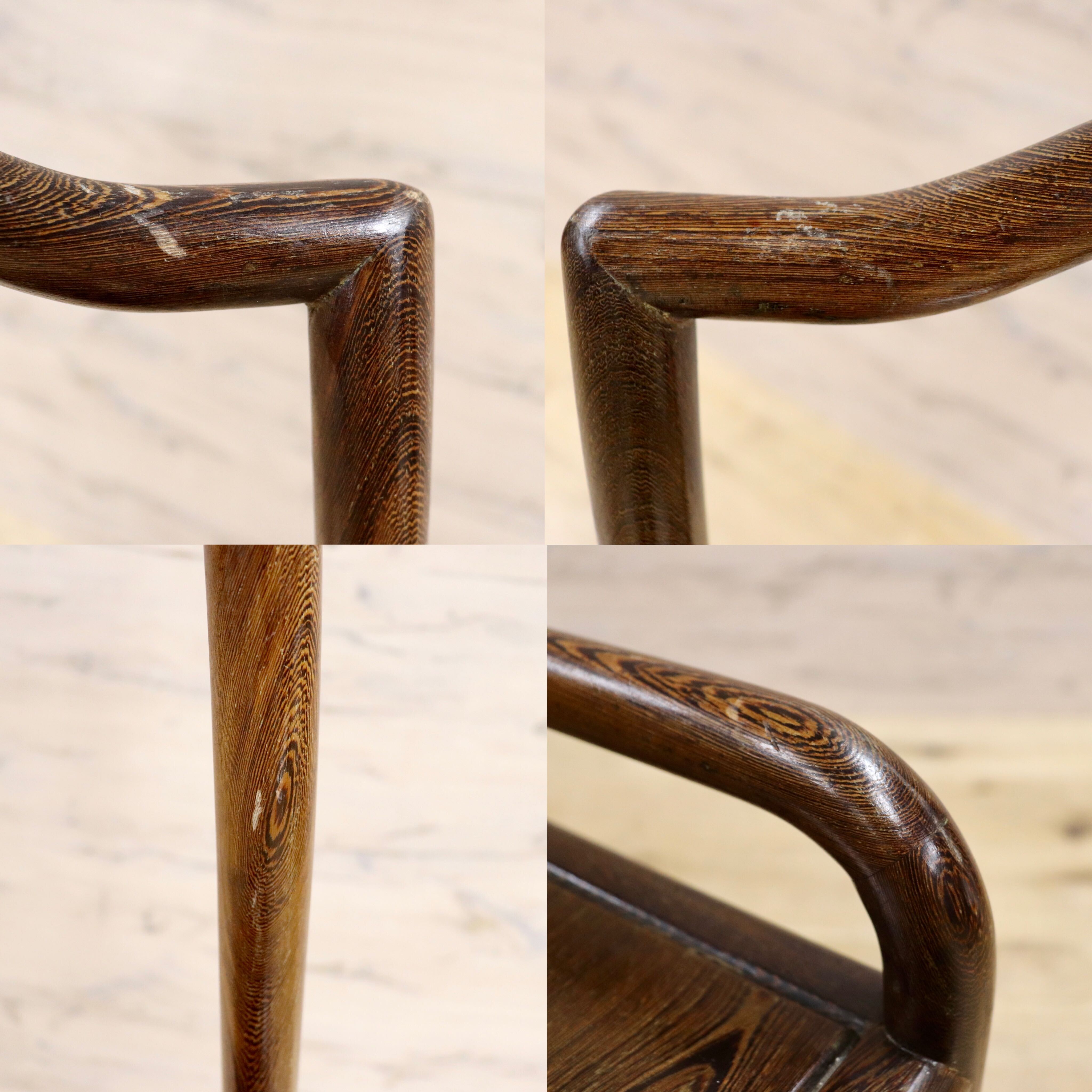 GMHS378D○唐木家具 鉄刀木 ダイニングチェア 食卓椅子 セミアームチェア アジアン ヴィンテージ オリエンタル 中国美術 椅子 木製家具
