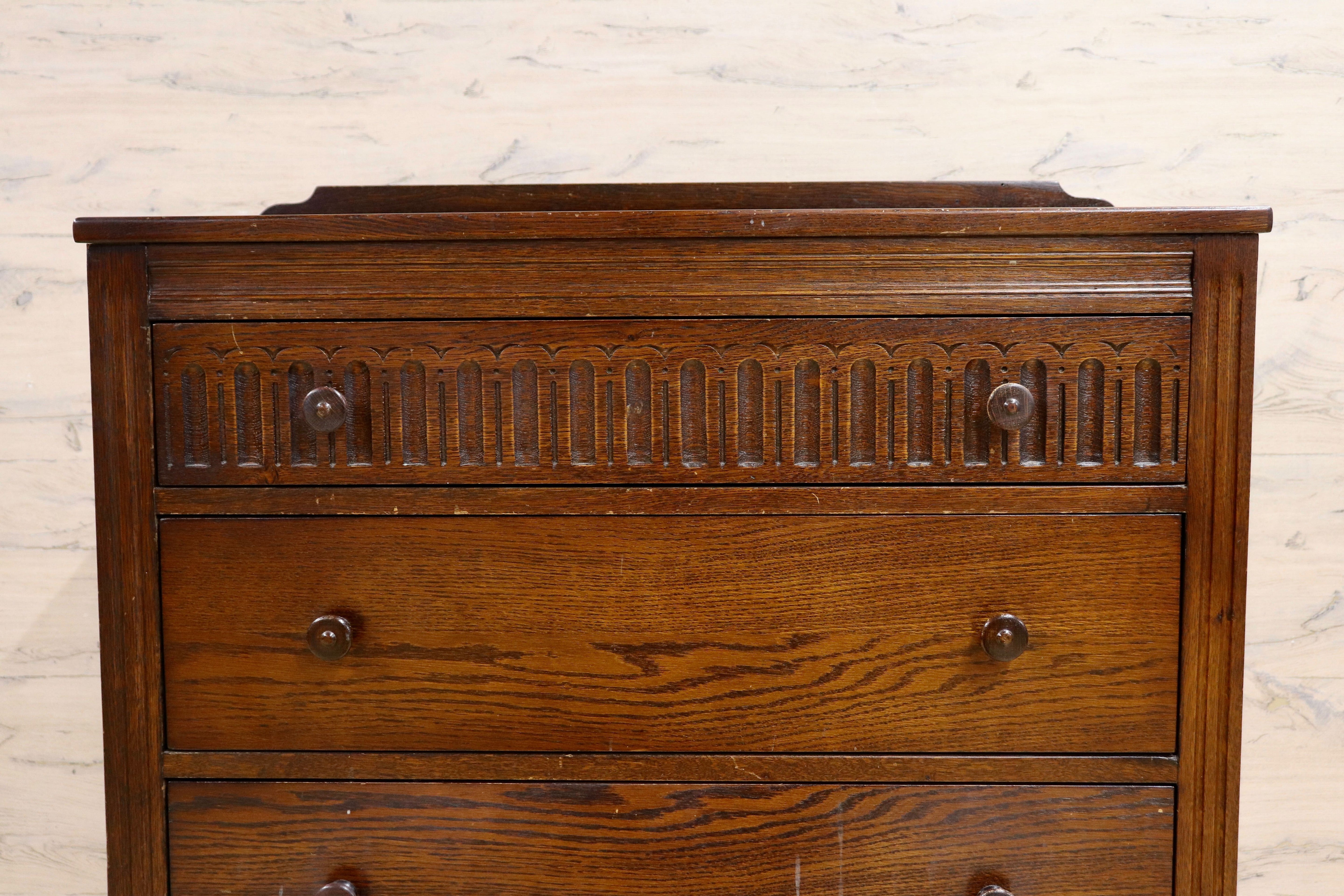 GMIH310○西洋 ヴィンテージ 4段チェスト ルーマニア製 チェスト 引き出し 収納 アンティーク調 カントリー 英国スタイル 木製家具